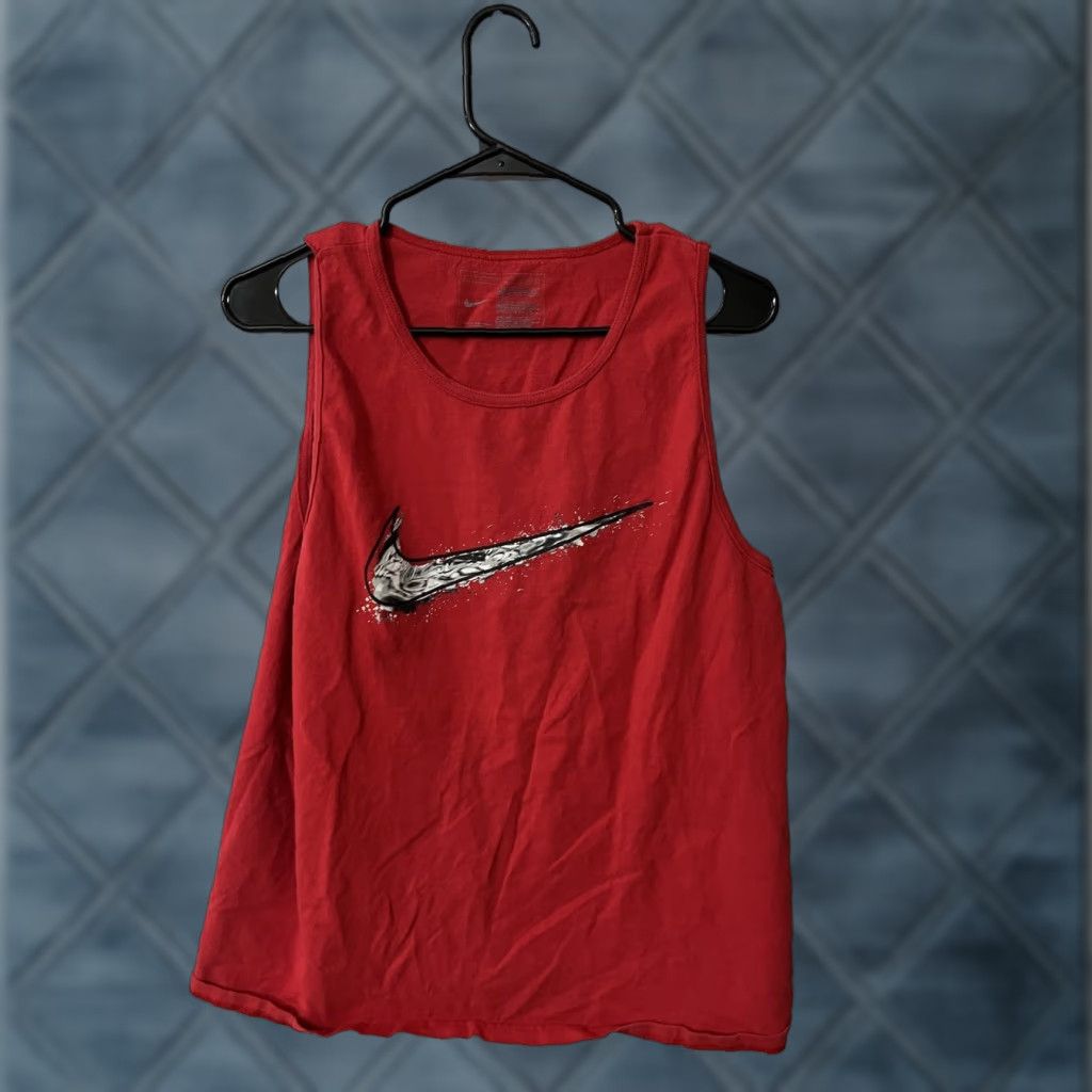 Nike VINTAGE Nike Graphic Logo Ringer Tank Top Large Red Mens Size US L / EU 52-54 / 3 - 1 Thumbnail