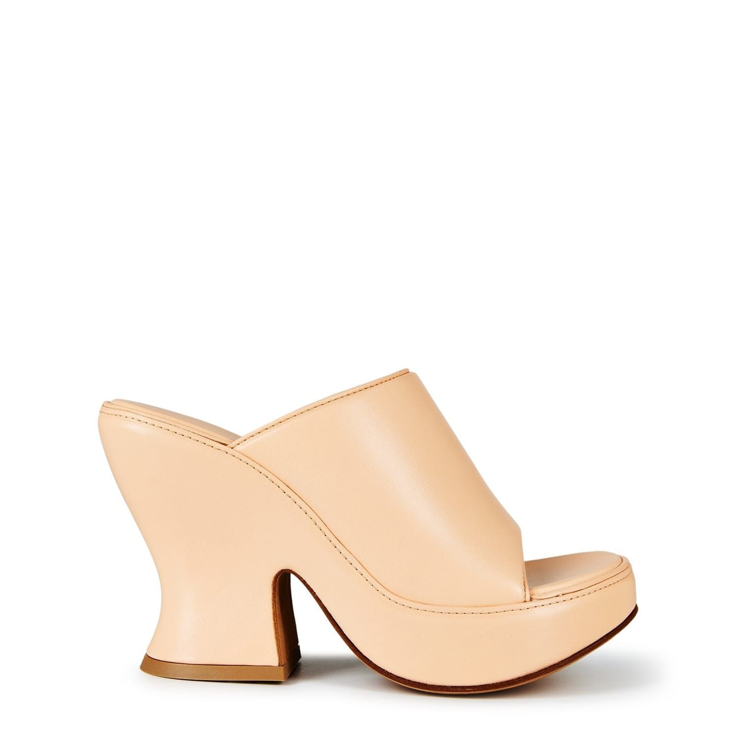 Bottega Veneta Bottega Veneta Wedge High Heel Mules in Pink Size US 4 / IT 34 - 1 Thumbnail