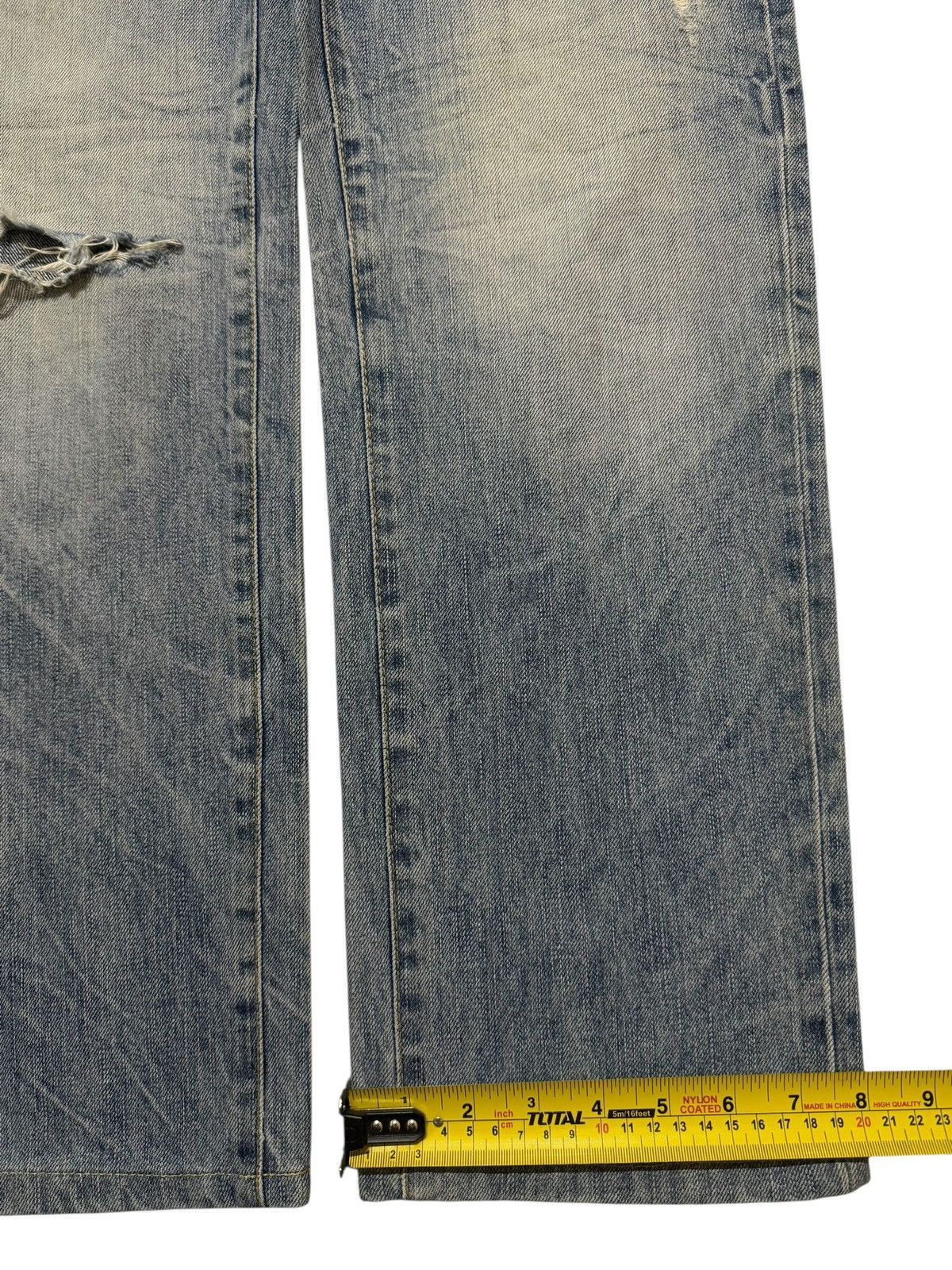 14th Addiction Vintage Y2K Japanese Brand Blue Faded Wash Distress Straight Size US 32 / EU 48 - 12 Thumbnail