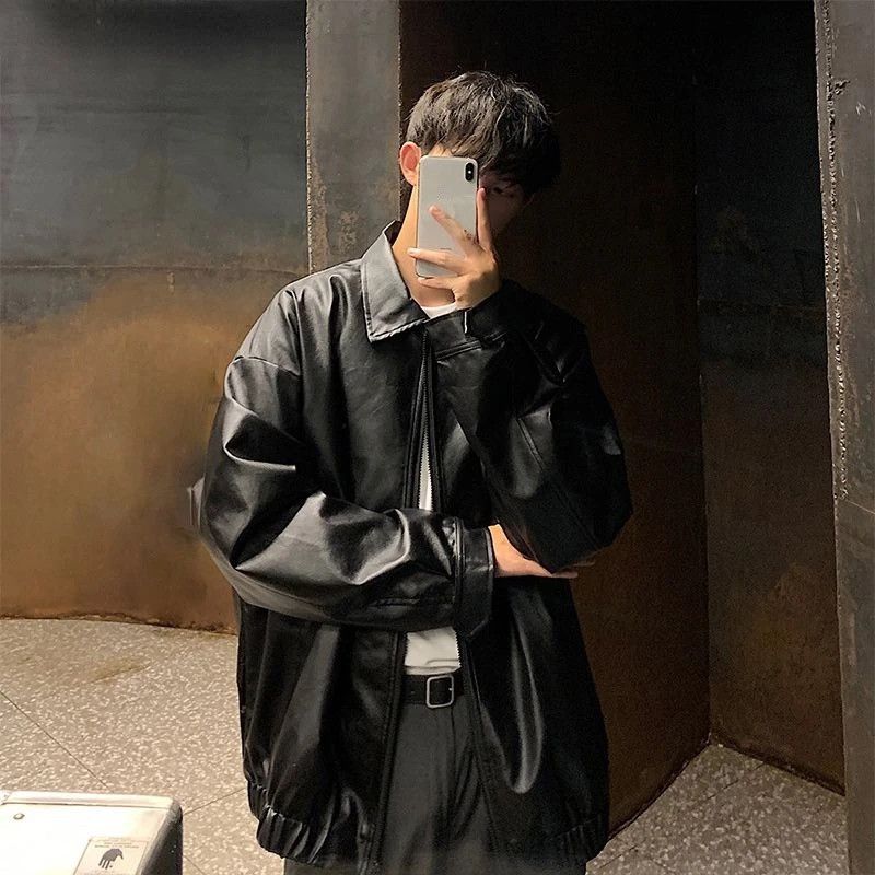 Japanese Brand × Vintage Motorcycle PU leather retro loose bomber jacket zipper y2k Size US L / EU 52-54 / 3 - 3 Thumbnail