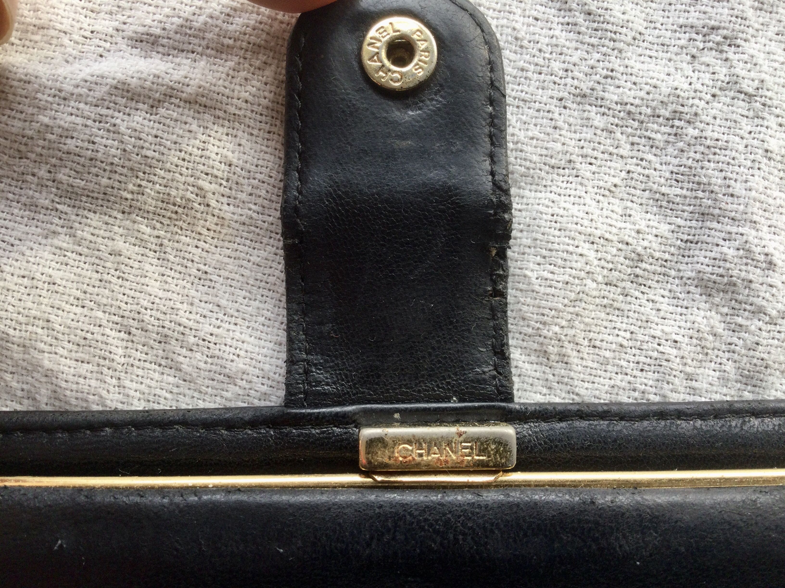 Chanel Vintage Chanel Black Caviar Leather CC Long Wallet. Size ONE SIZE - 5 Thumbnail