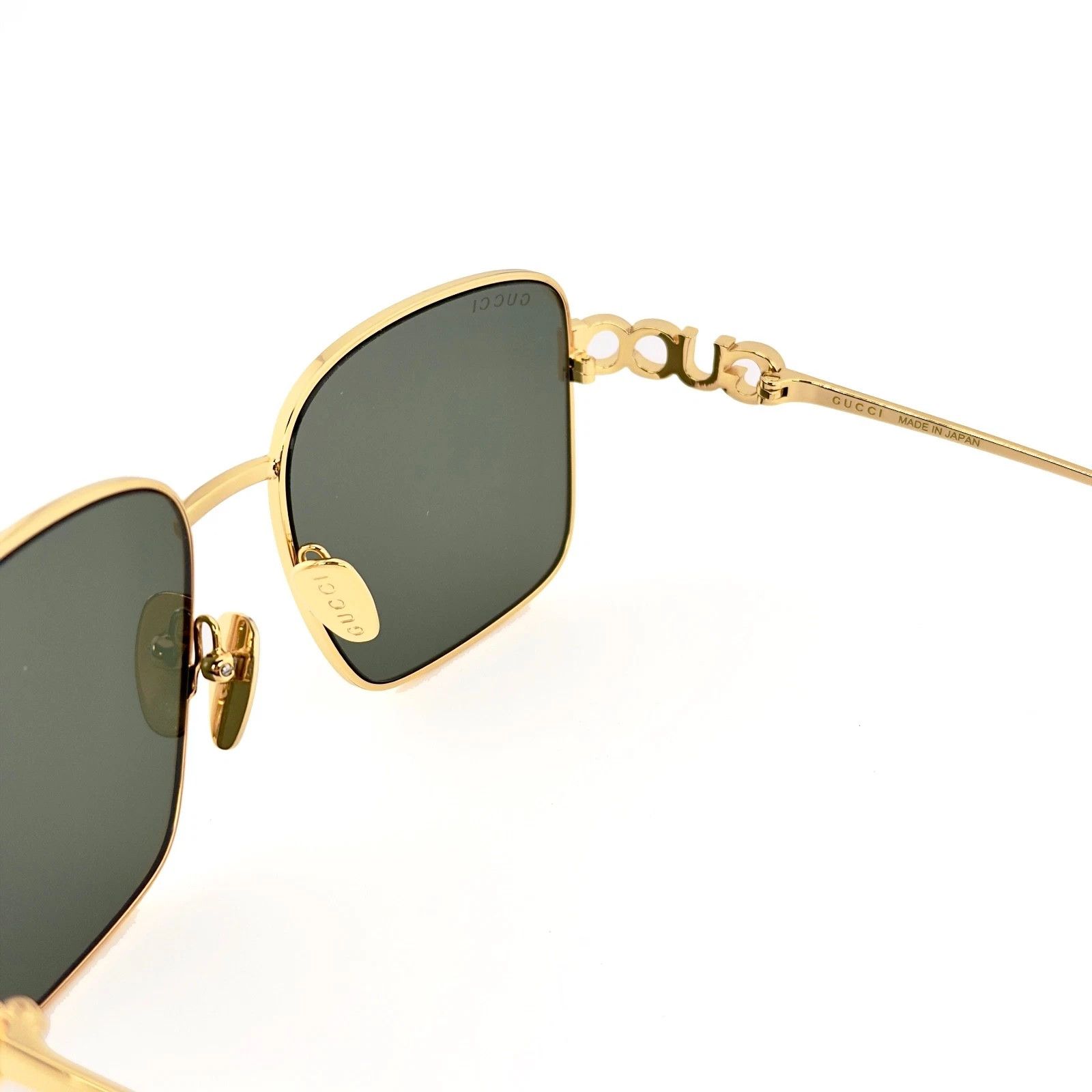 Gucci GUCCI 1937 Gg1937S Gold Gray Logo Unisex Metal Rectangle 001 Size ONE SIZE - 8 Thumbnail