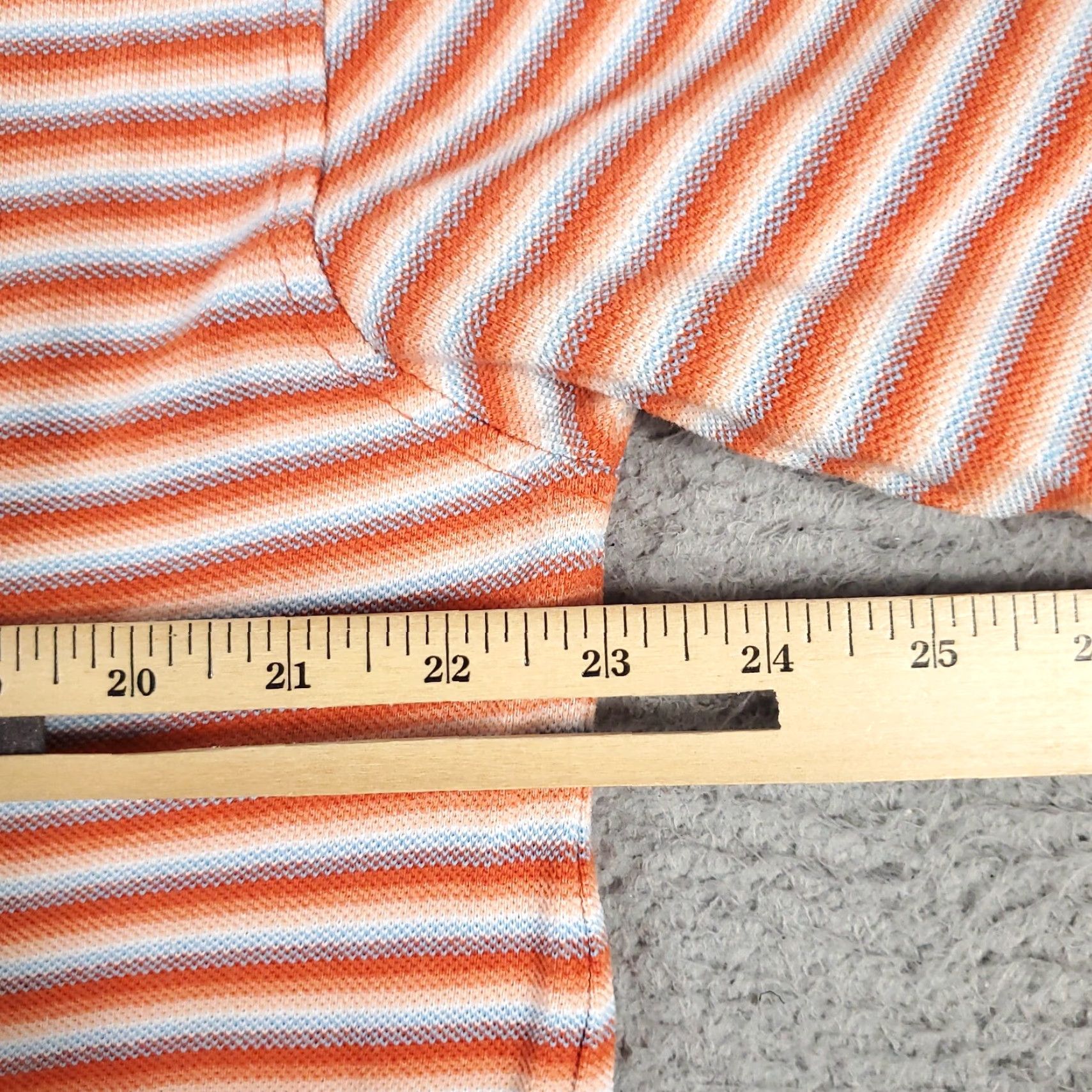 Tommy Hilfiger Tommy Hilfiger Polo Shirt Mens Large Orange Striped Casual Short Sleeve Activewear Size US L / EU 52-54 / 3 - 6 Thumbnail