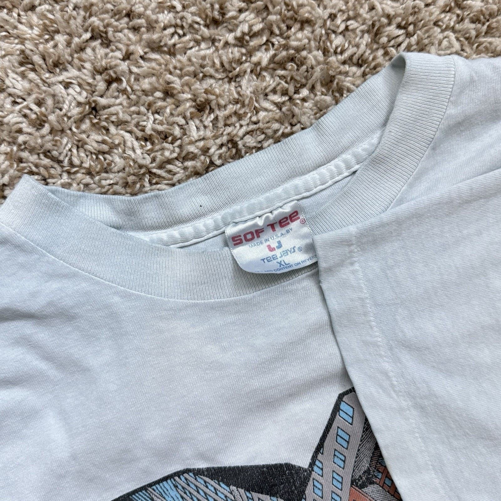 Mtv × Vintage Vintage 90’s MTV T-Shirt Blue City Logo 1991 Single Stitch Size US XL / EU 56 / 4 - 3 Thumbnail