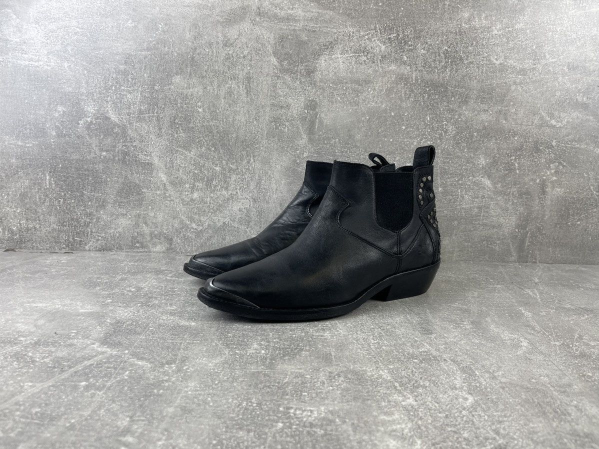 Zadig & Voltaire Zadig & Voltaire Stainless Steel Dot Toe Leather Boots Size US 8 / IT 38 - 1 Thumbnail
