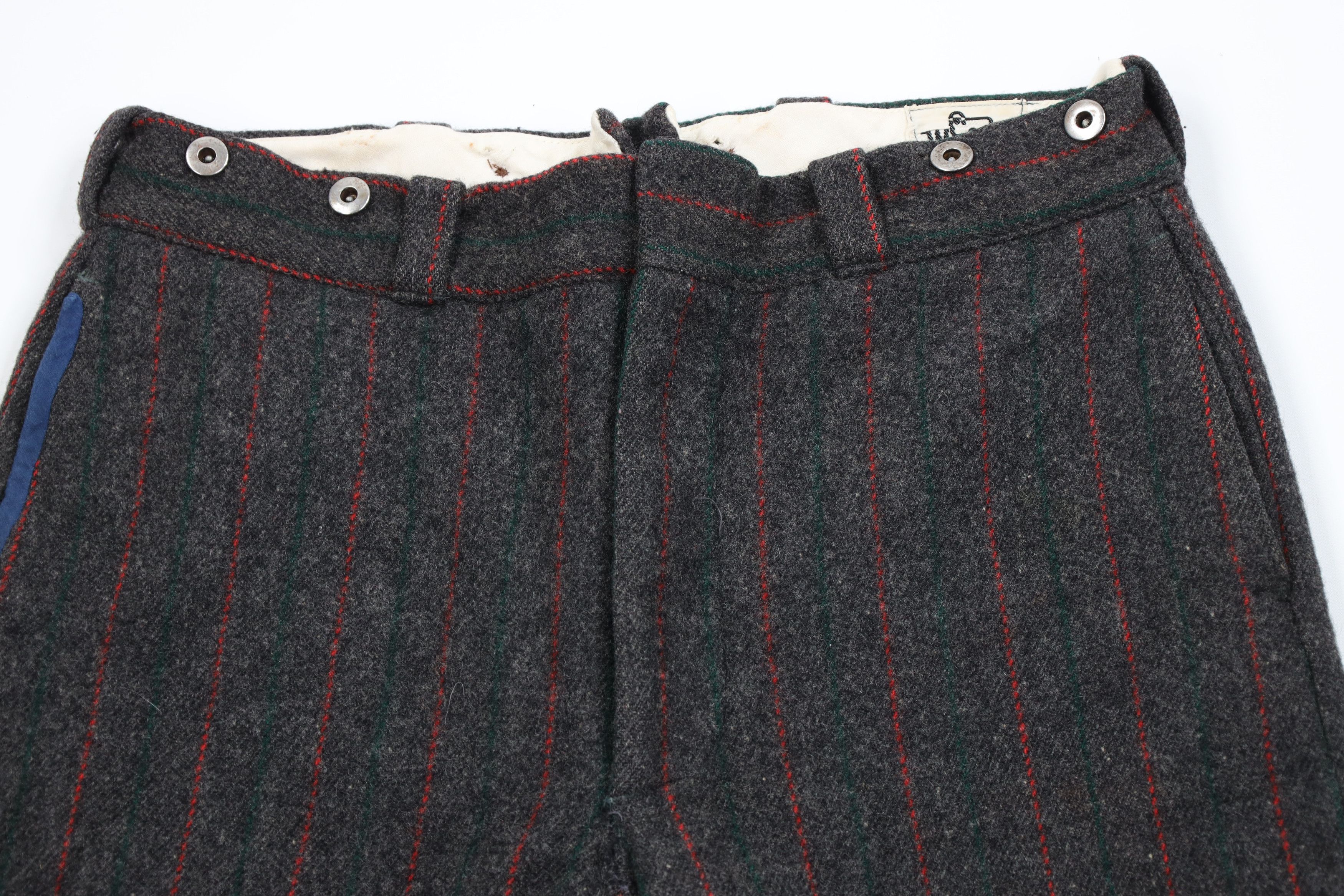 Woolrich Woolen Mills Vintage 70s Woolrich Heavy Wool Striped Wide Leg Pants USA Size US 34 / EU 50 - 2 Thumbnail