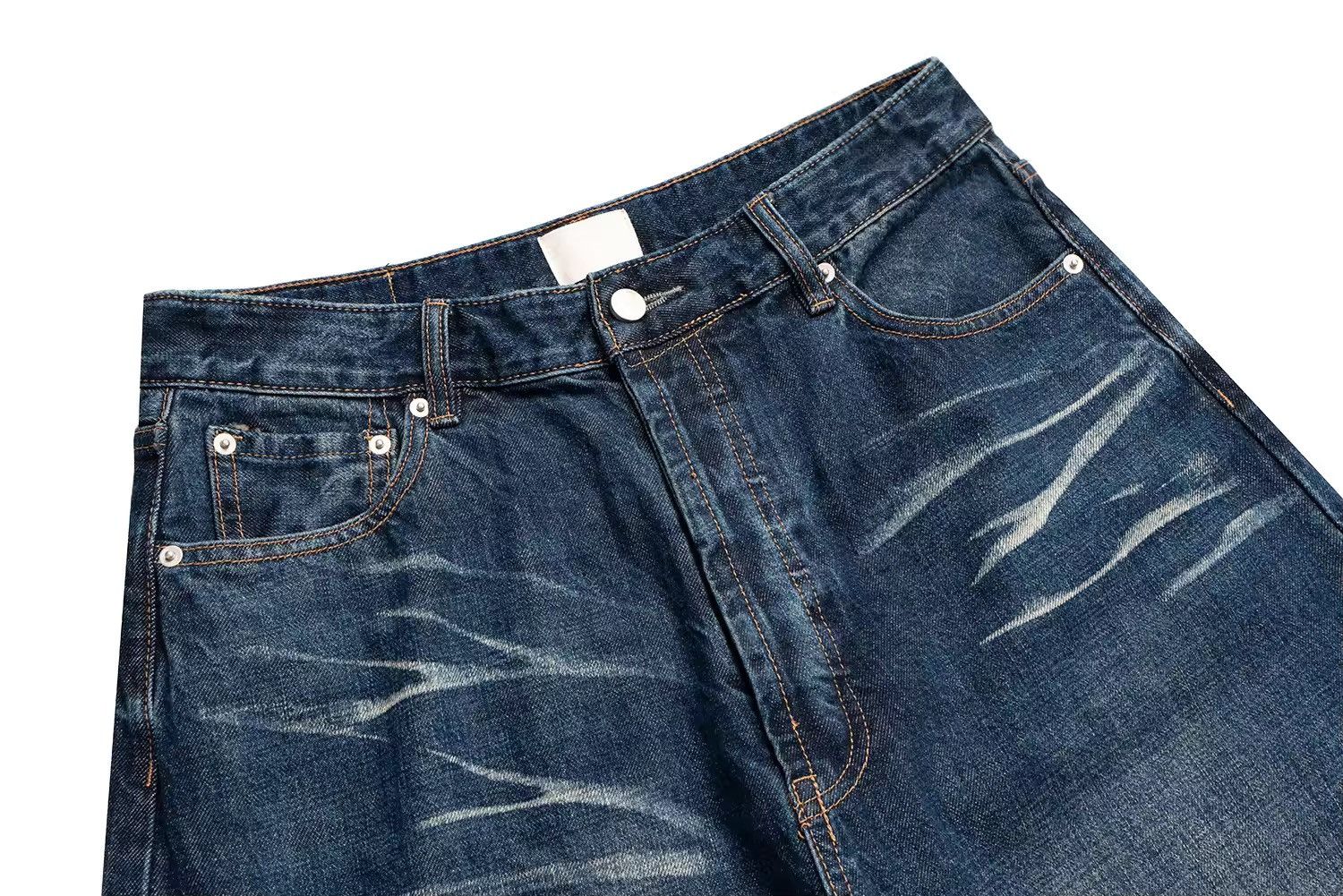 Japanese Brand × Jean Vintage Frayed Wide Leg Jeans Size US 35 - 5 Thumbnail