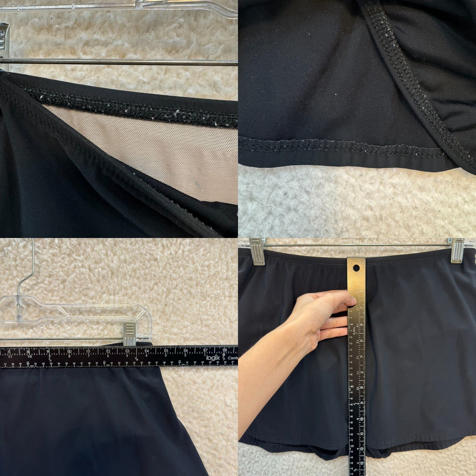 Vintage VINTAGE 90s Swim Skirt Bottoms 12 L Large Black Lined Cover Up Sporty Swimsuit - Nike Shirt Size 34" / US 12 / IT 48 - 8 Thumbnail