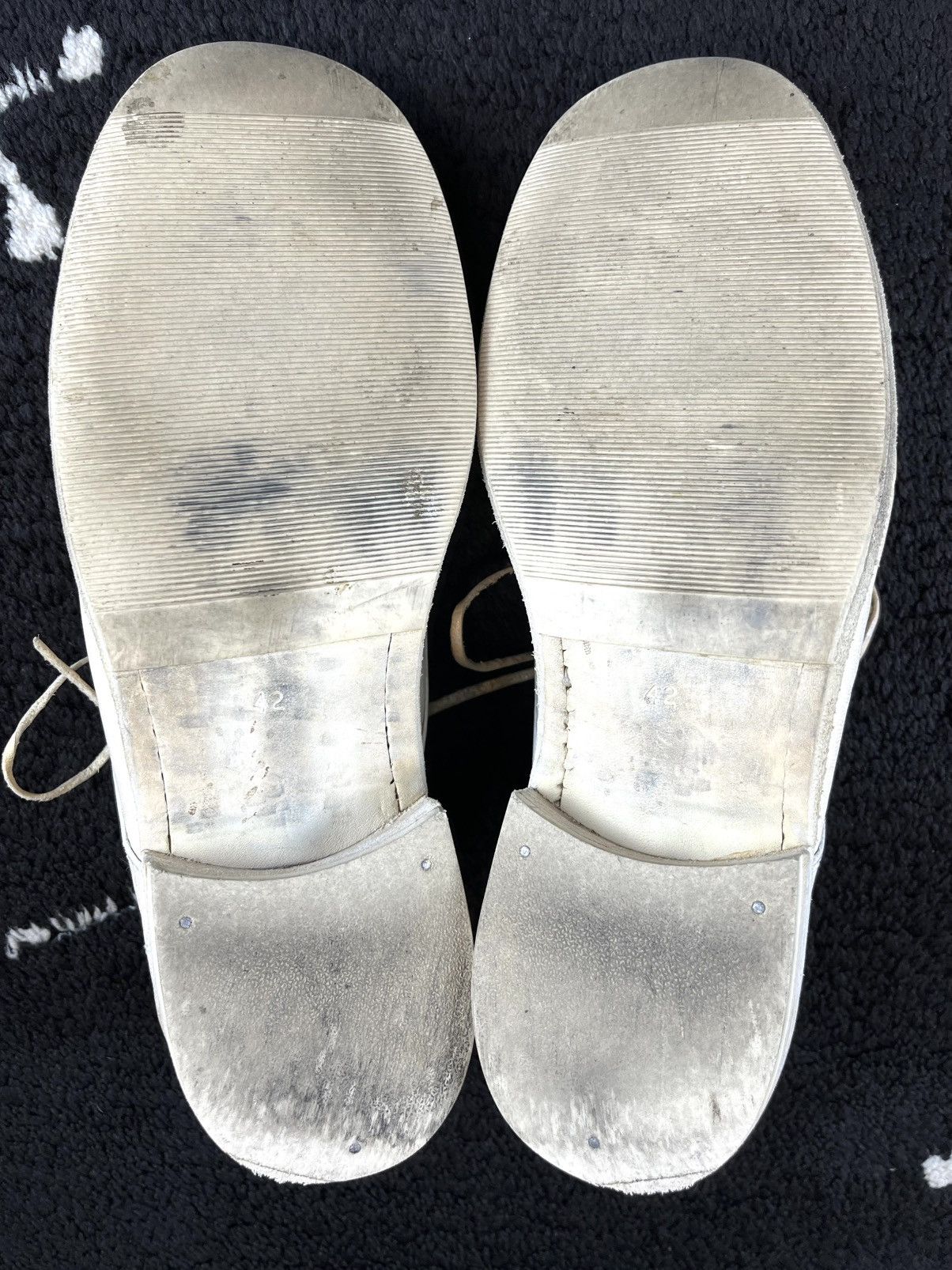 Guidi Guidi 992 Cream White Leather Derby Size US 9 / EU 42 - 10 Thumbnail