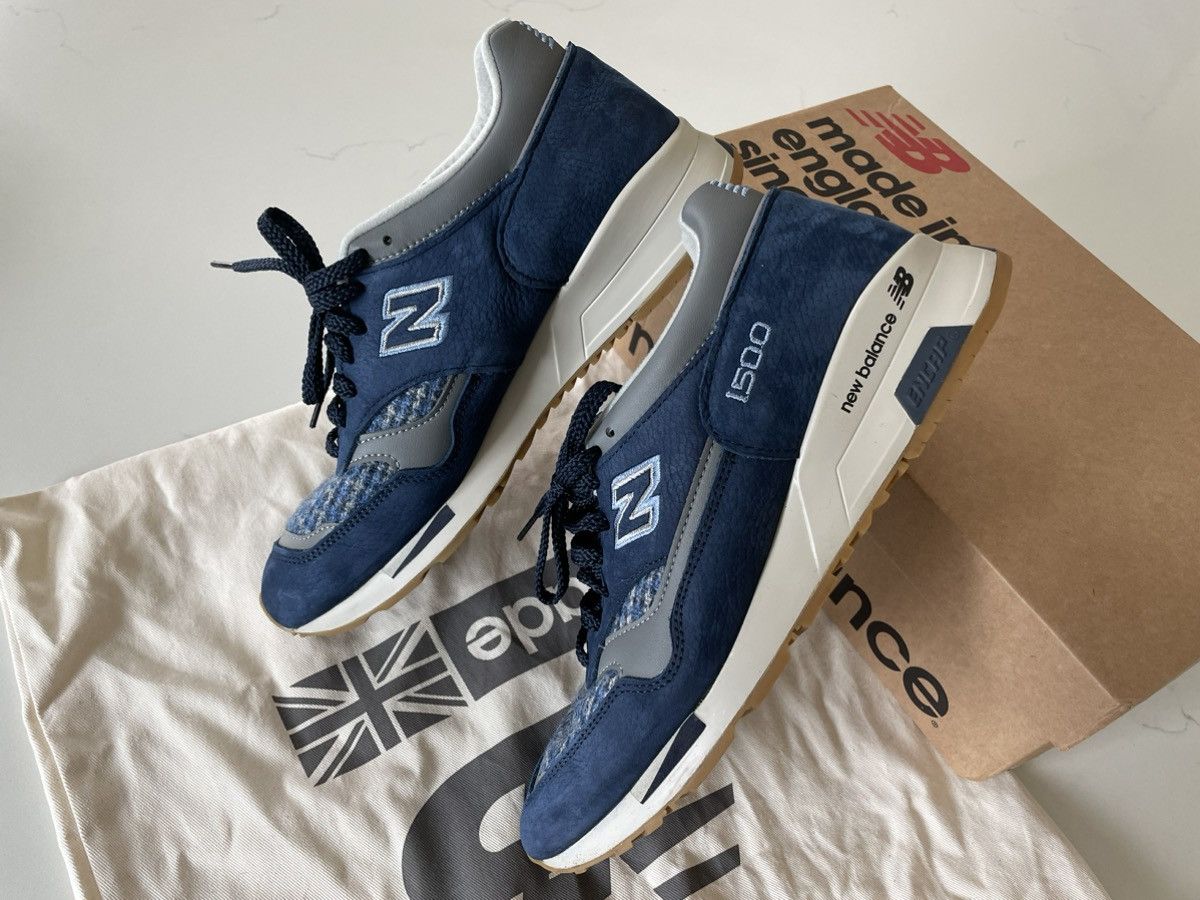 image of New Balance M1500Ht Harris Tweed Blue Suede Shoes, Men's (Size 8)
