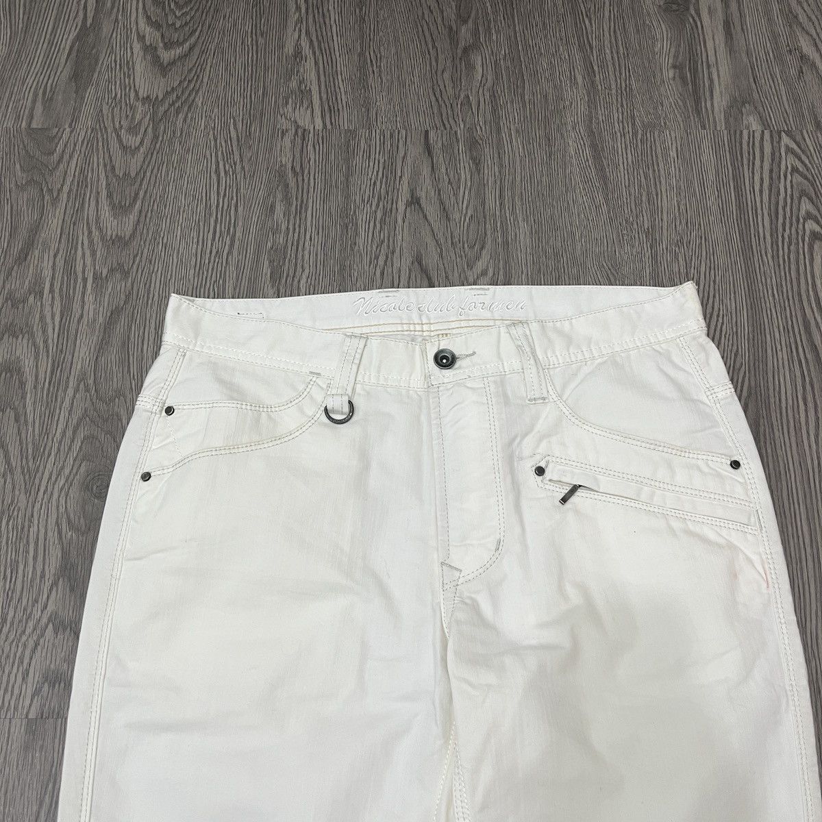 Japanese Brand 🇯🇵 Nicole Club For Man - Flared White Pant Ifsix Lgbstyle Size US 30 / EU 46 - 2 Thumbnail