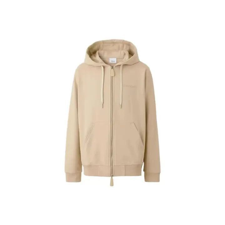 Burberry Burberry Burberry Beige Logo Zip Hoodie for Men-2507 Size US S / EU 44-46 / 1 - 1 Thumbnail