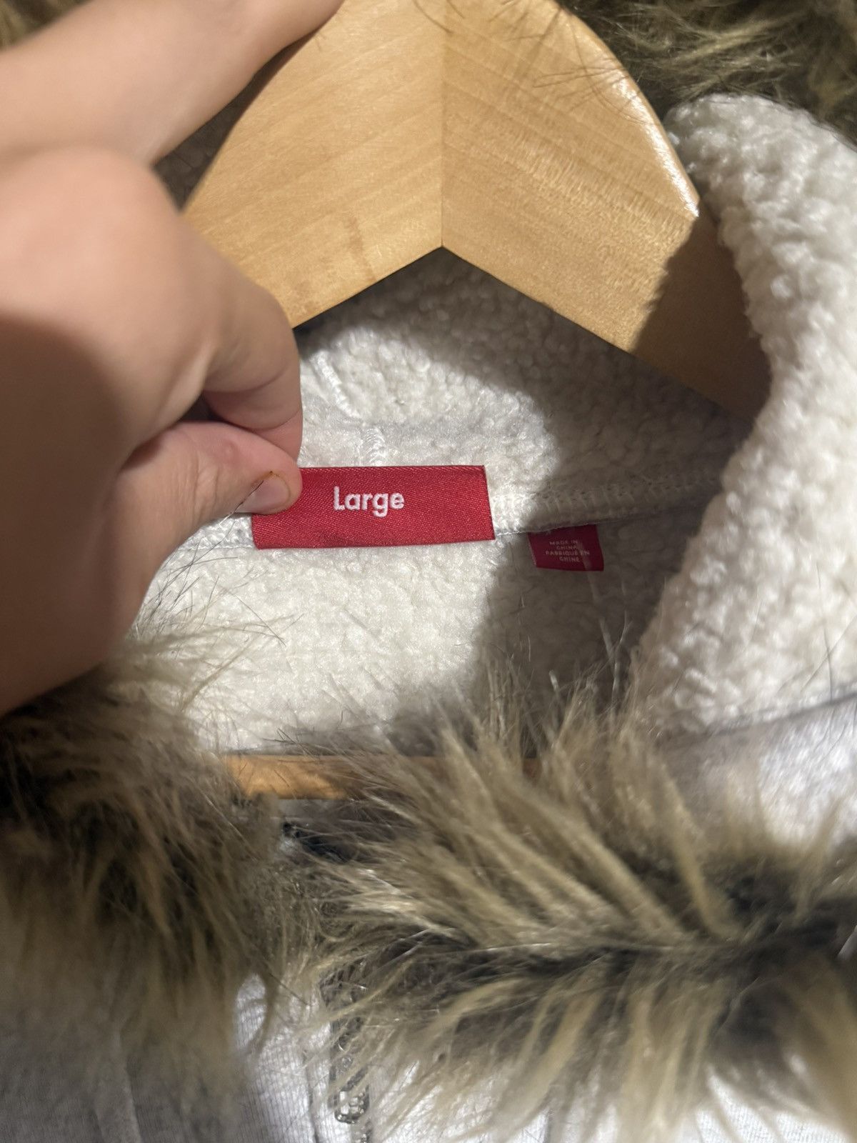 Supreme Supreme Grey Faux Fur Zip Up Hoodie Size US L / EU 52-54 / 3 - 5 Thumbnail