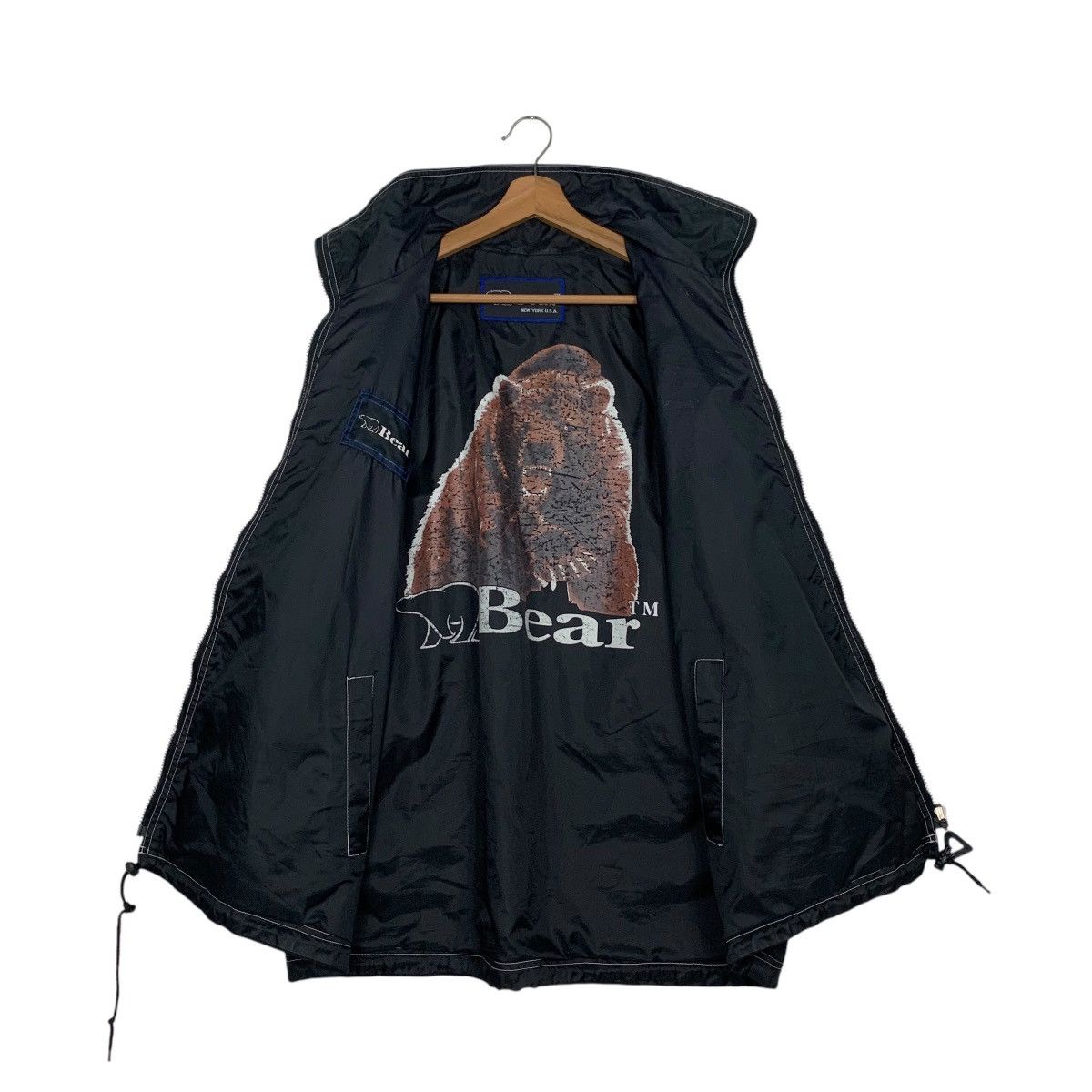 Vintage 90s BEAR Graphic Big Logo Reversible Nylon Jacket #2674-C120 Size US M / EU 48-50 / 2 - 15 Thumbnail