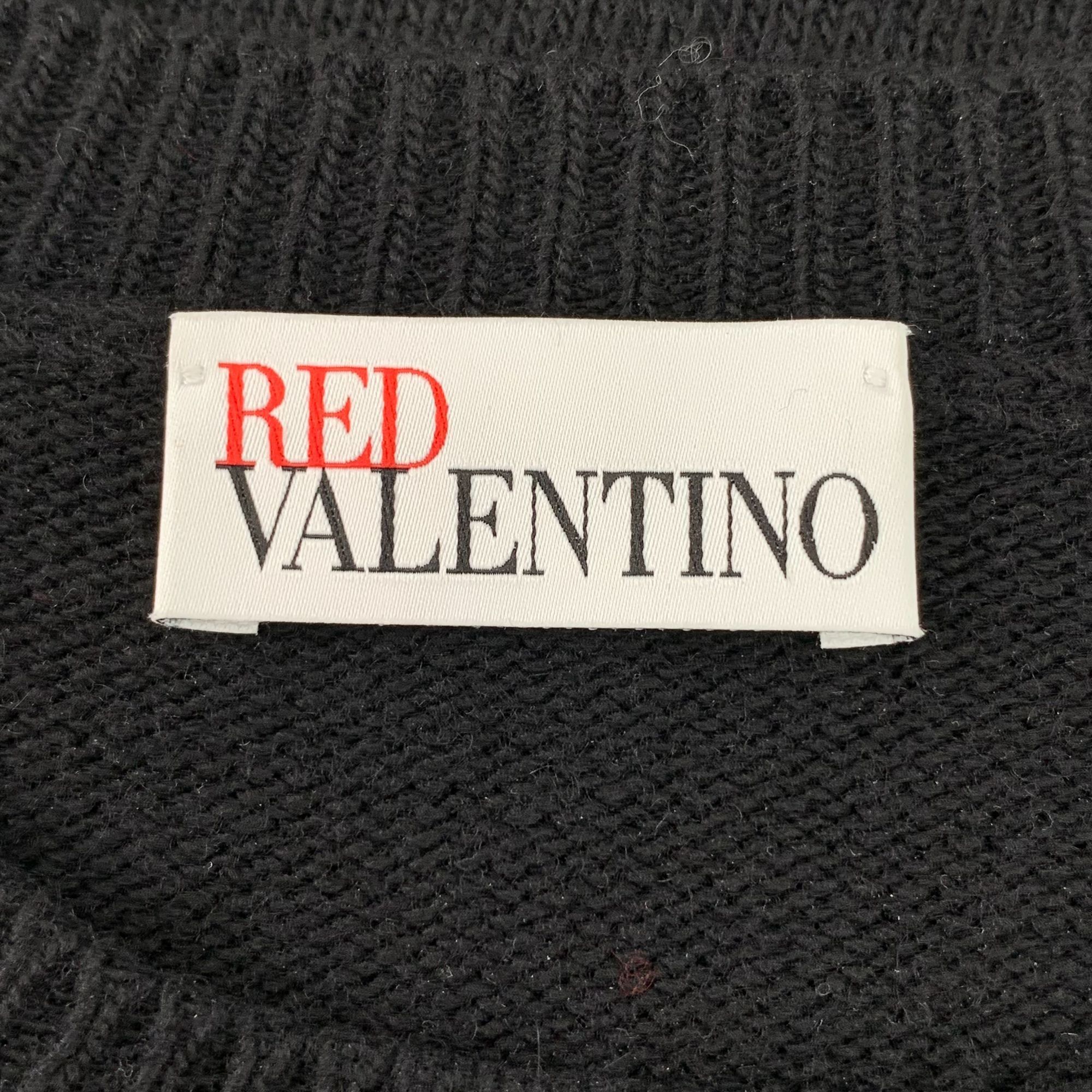 RED Valentino Red Valentino Black Sweater With Swan Graphic Design Size M / US 6-8 / IT 42-44 - 5 Thumbnail