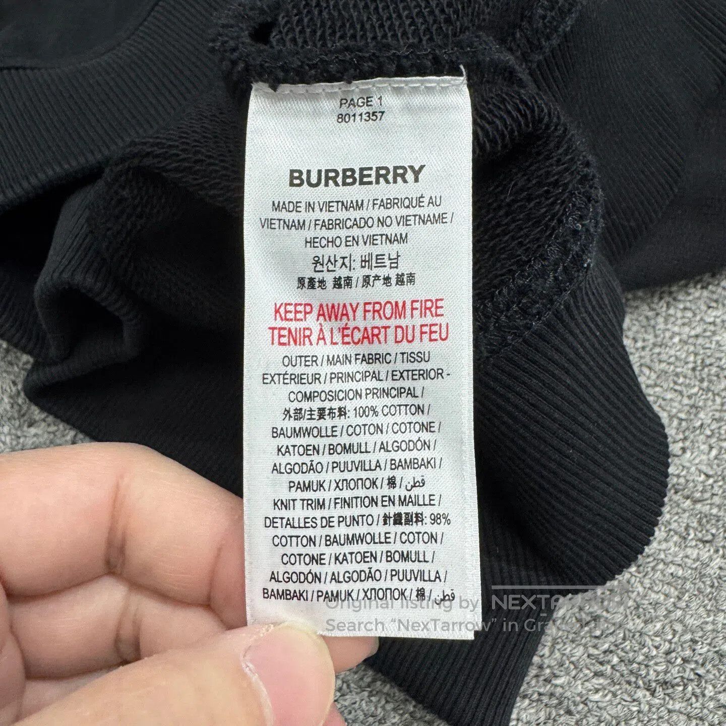 Burberry BURBERRY Letter print hoodie| Size US M / EU 48-50 / 2 - 5 Thumbnail