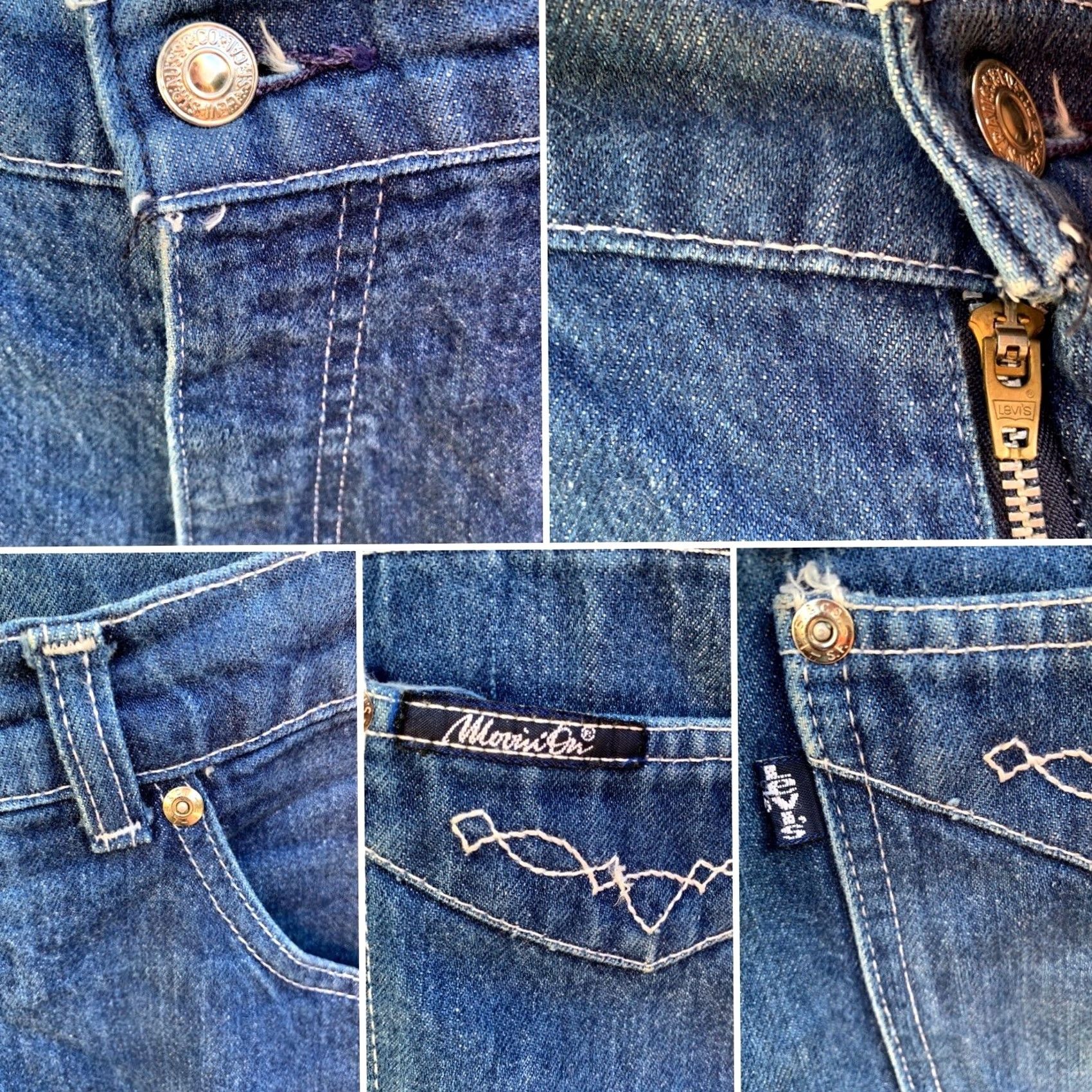 Levi's VINTAGE Levi’s Jeans 34 Regular 34 Inseam Blue Denim 5-Pocket Hippie Groovy 70s 80s Mens Jeans Size US 34 / EU 50 - 4 Thumbnail