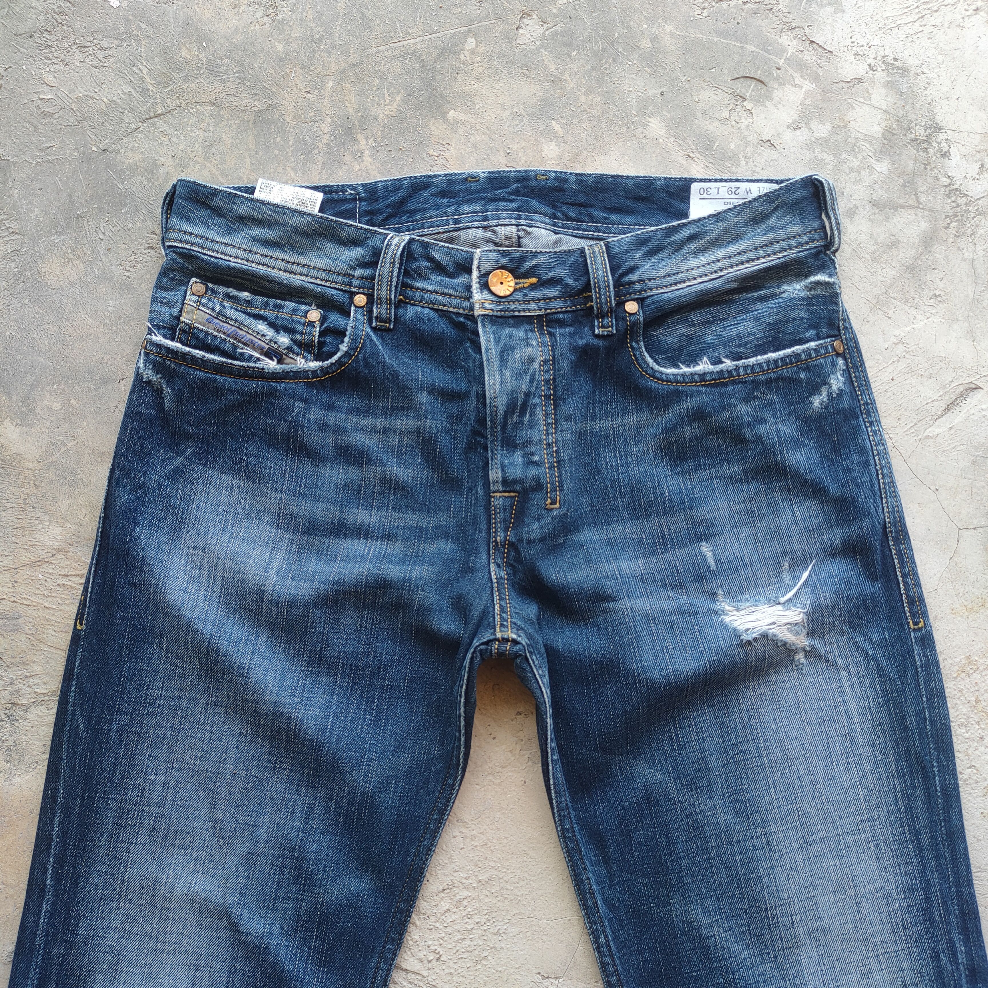 Diesel W30 VINTAGE DIESEL FLARE DISTRESSED JEAN PANTS Size US 30 / EU 46 - 3 Thumbnail