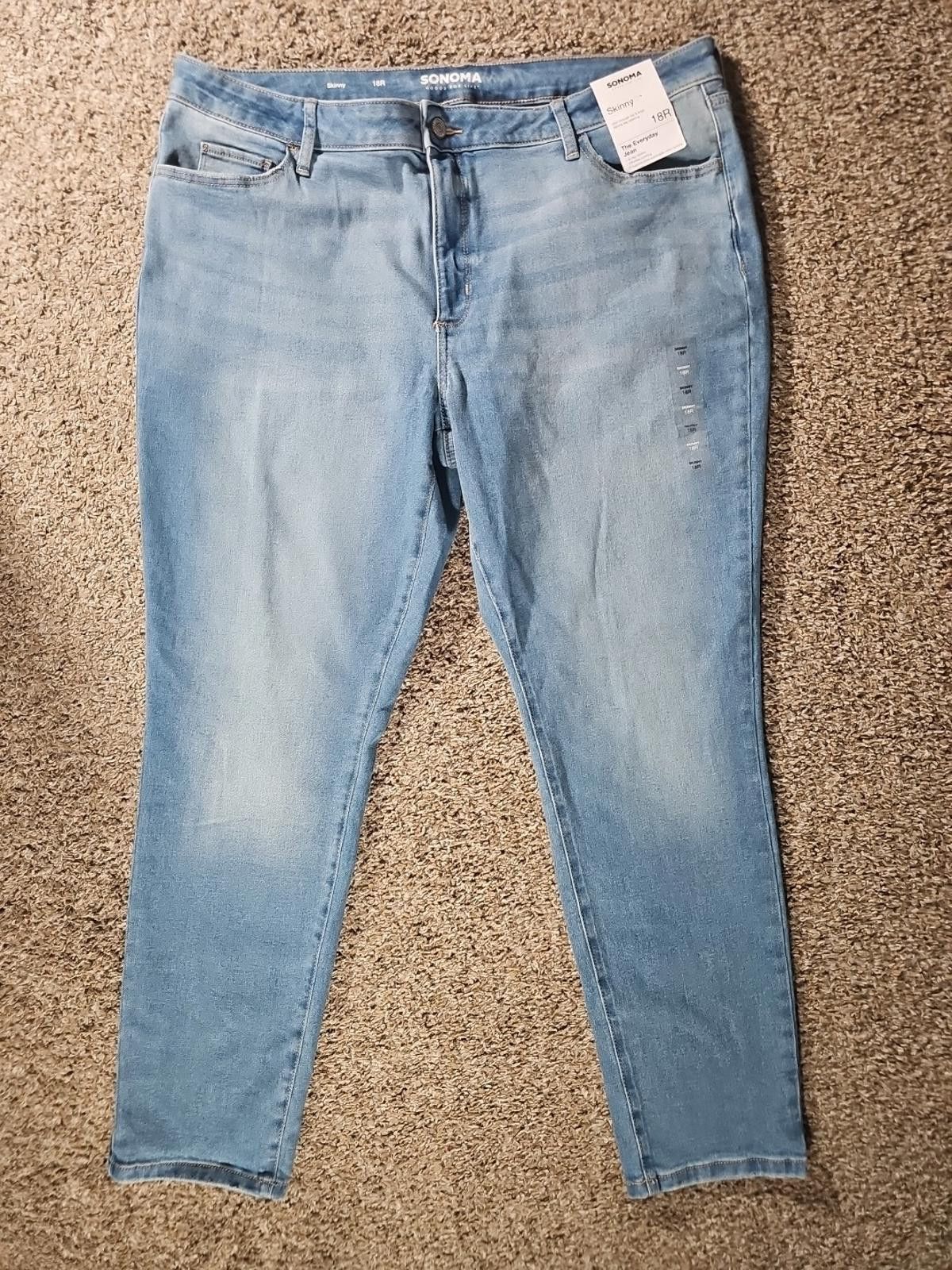 Sonoma Sonoma Skinny 18R The Everyday Jean NWT Size 40" / US 18 - 1 Thumbnail