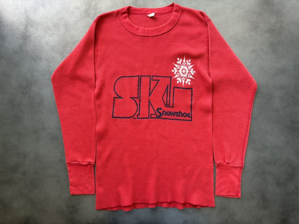Fruit Of The Loom × Vintage 1980s Fruit of the Loom Thermal L/S Vintage Ski Layer Waffle Size US S / EU 44-46 / 1 - 12 Thumbnail