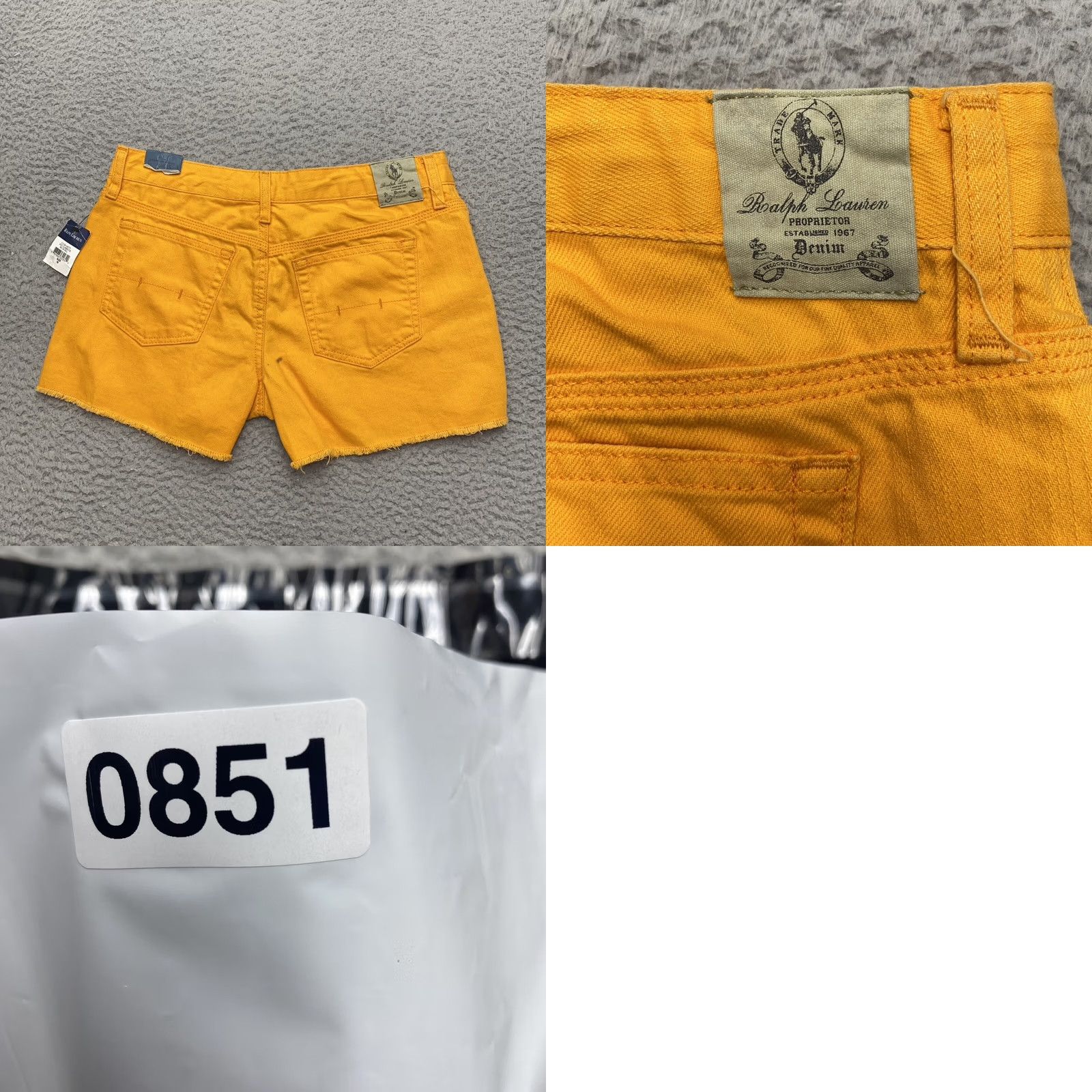 Ralph Lauren VINTAGE Ralph Lauren Shorts Womens 16 Orange Cut Off Denim Dyed Punk Raverf Size 38" / US 16 / IT 52 - 9 Thumbnail