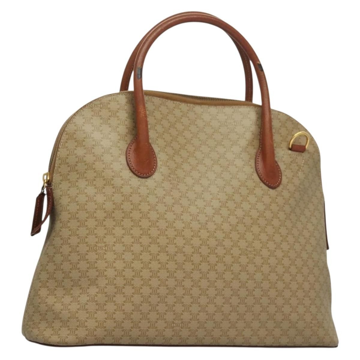 Celine CELINE Macadam Canvas Hand Bag Pvc Beige Gold Size ONE SIZE - 1 Thumbnail
