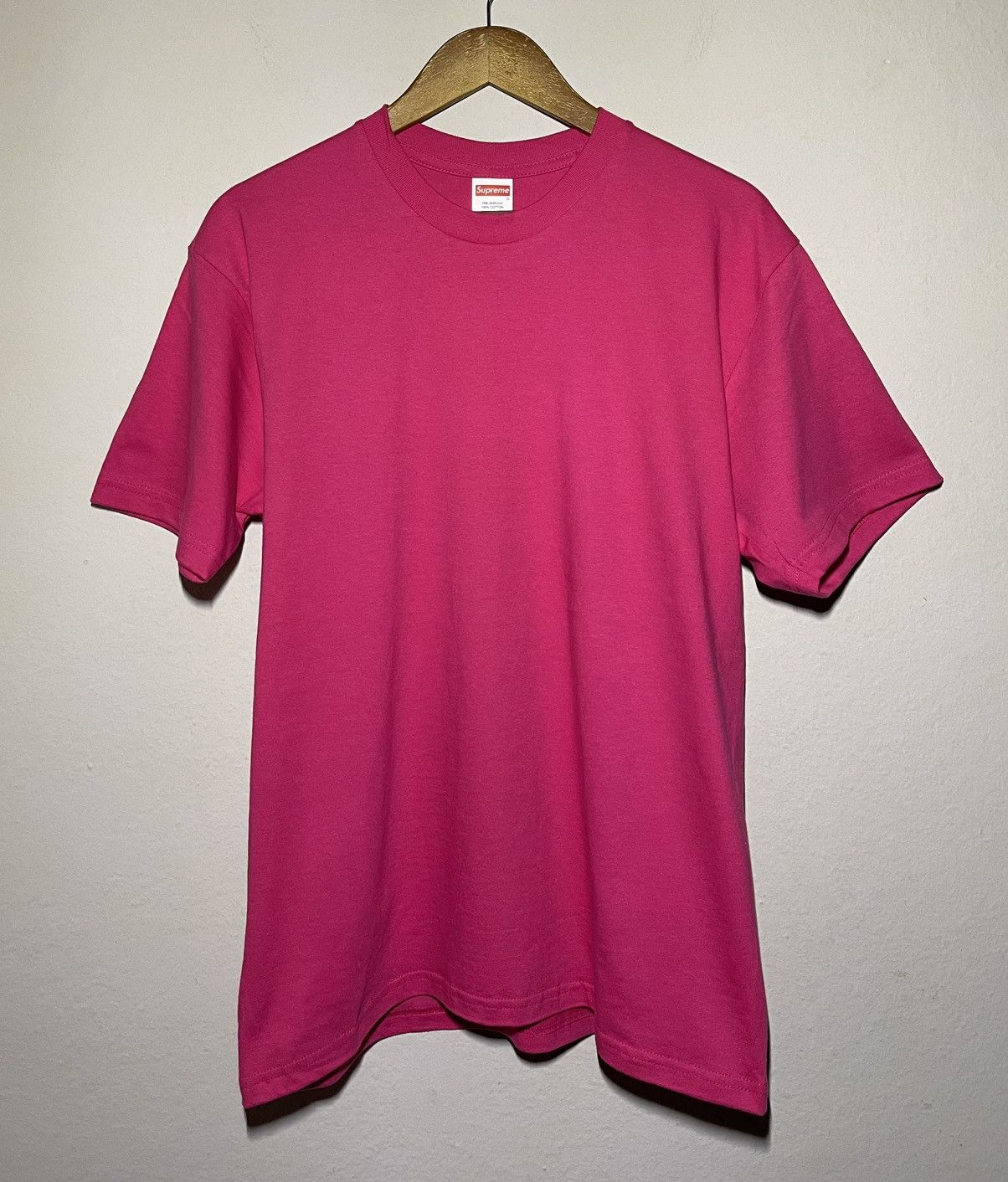 Supreme Supreme Blank Hot Pink SS Shirt Size US M / EU 48-50 / 2 - 1 Thumbnail