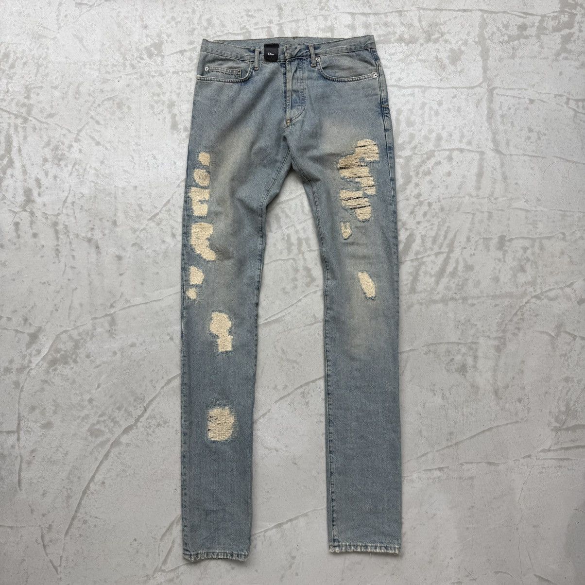 Dior dior homme 04ss destroyed jeans | Grailed