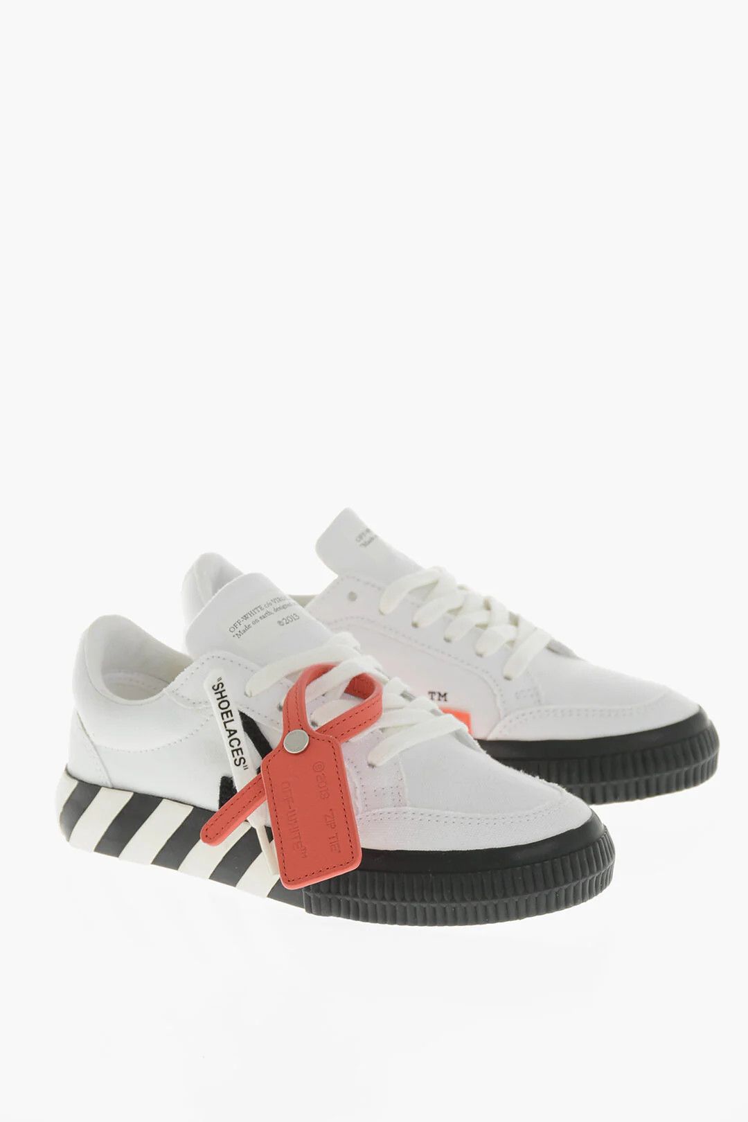 Off-White og1mm0426 Low-Top Cotton Sneakers in Black & White Size US 5 / IT 35 - 4 Thumbnail
