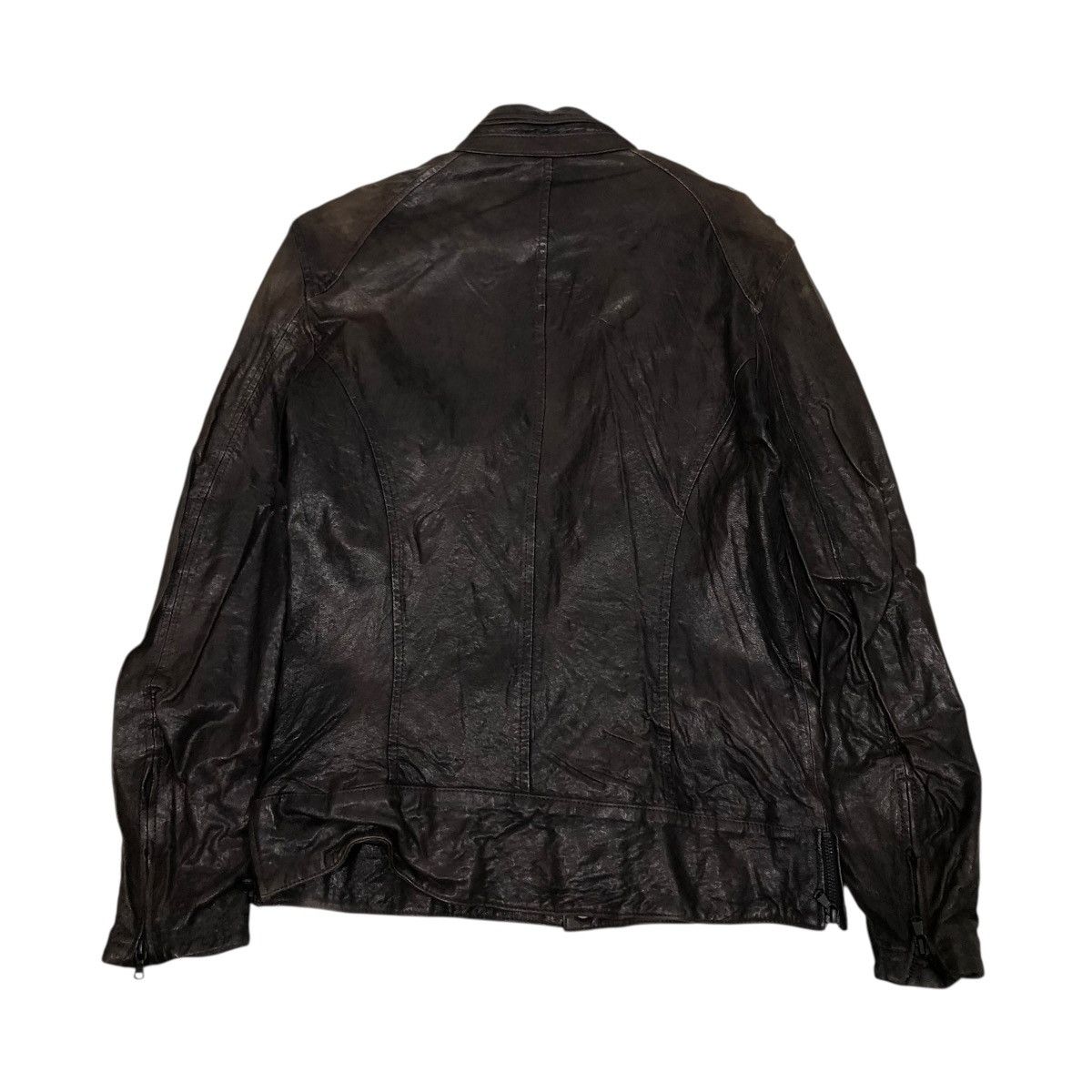 Vintage 🔥VINTAGE LEATHER JACKET NATIONALITY+ NAME GROSBEC CAFE RACER Size US M / EU 48-50 / 2 - 2 Thumbnail