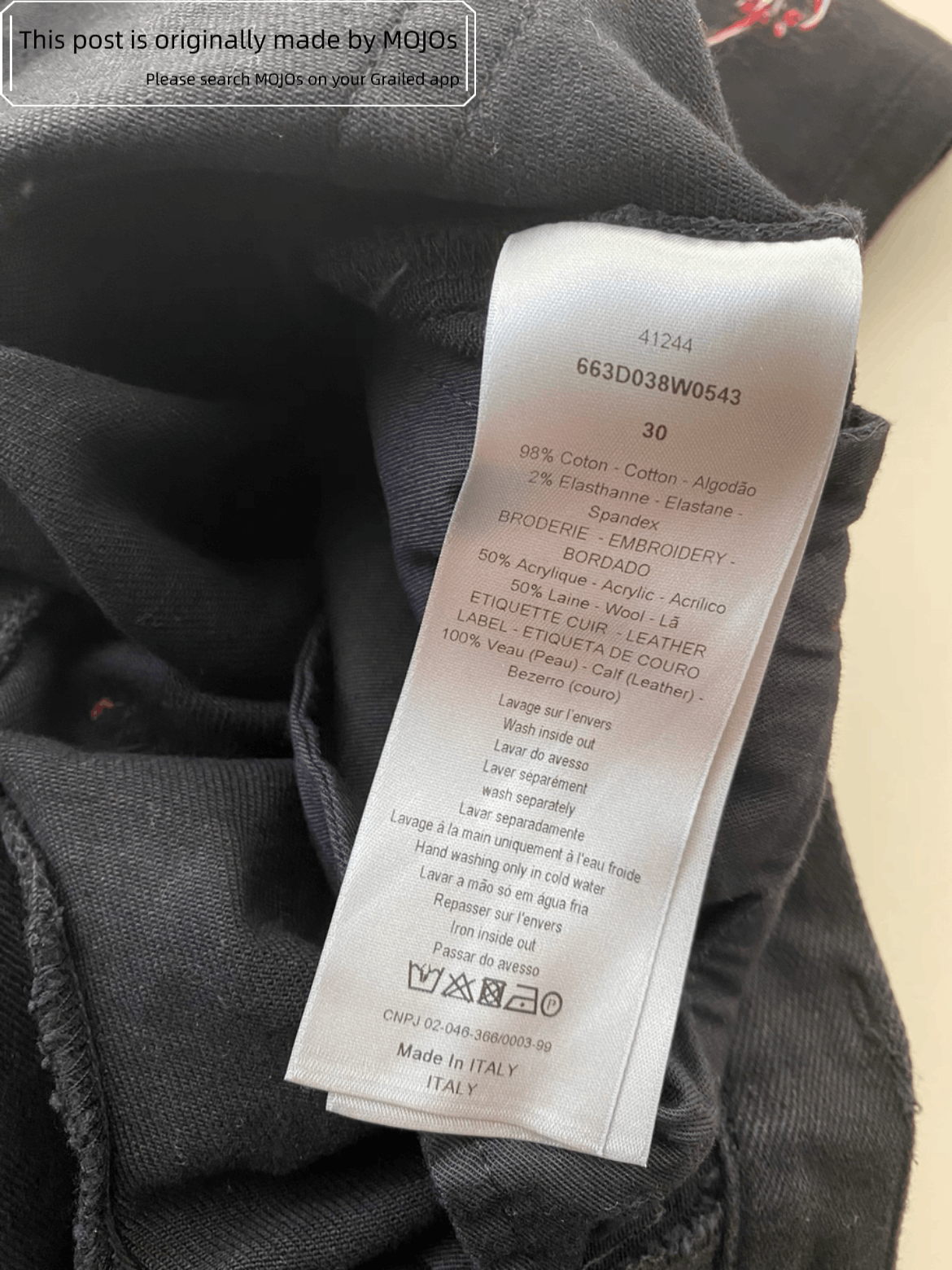 Dior Dior Homme 16AW Kris Van Assche Distressed Stitches Denim Size US 30 / EU 46 - 5 Thumbnail