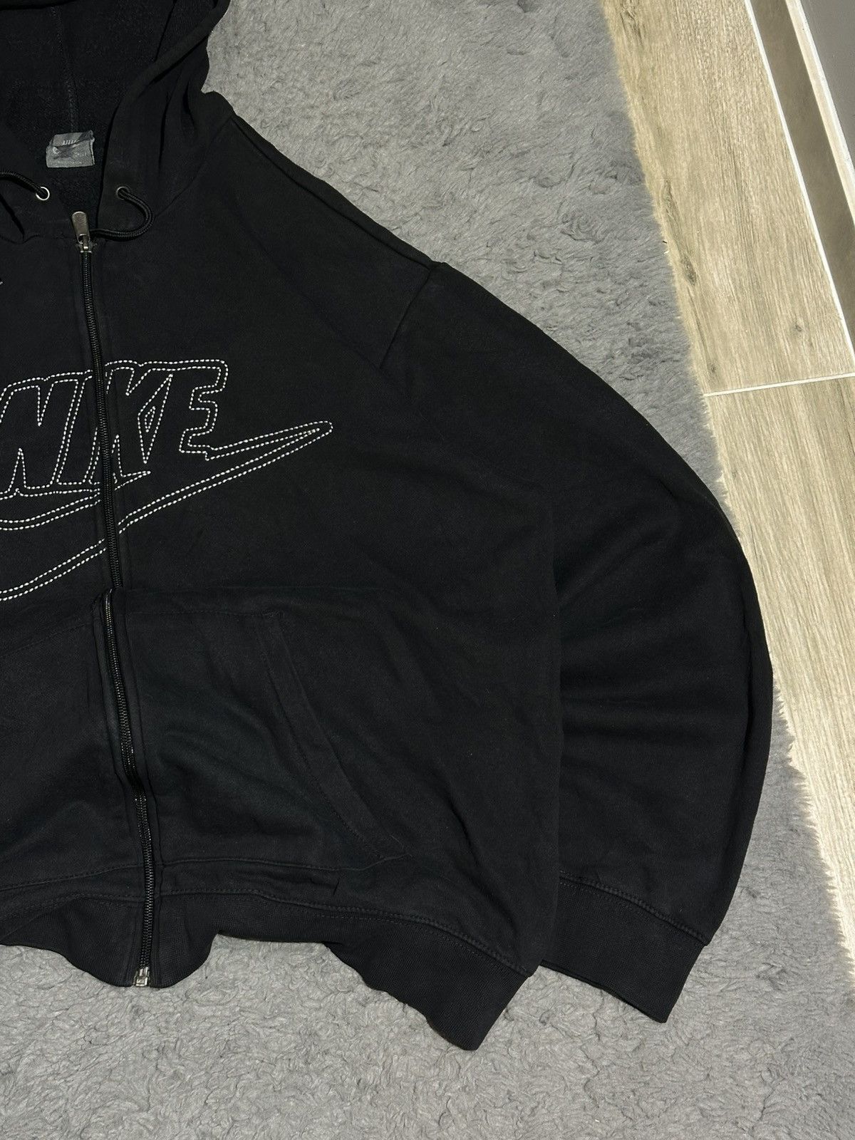 Nike Vintage Nike "Outline Logo" Full-Zip Hoodie Size US L / EU 52-54 / 3 - 3 Thumbnail