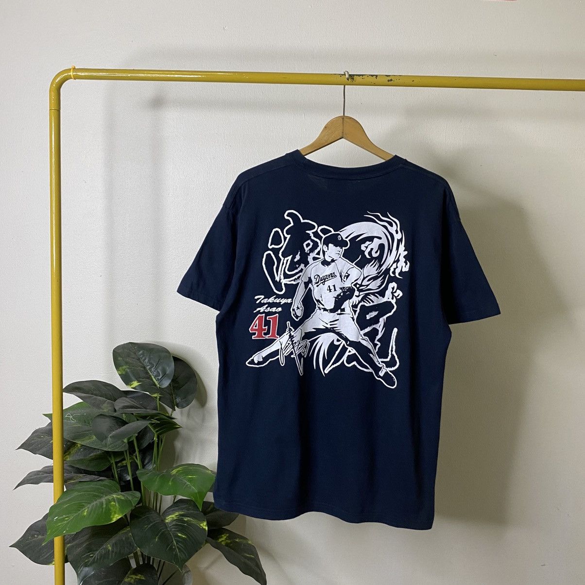 Vintage 1990s Chunichi Dragons Japan Baseball Takuya Asao T Shirt Size US L / EU 52-54 / 3 - 1 Thumbnail