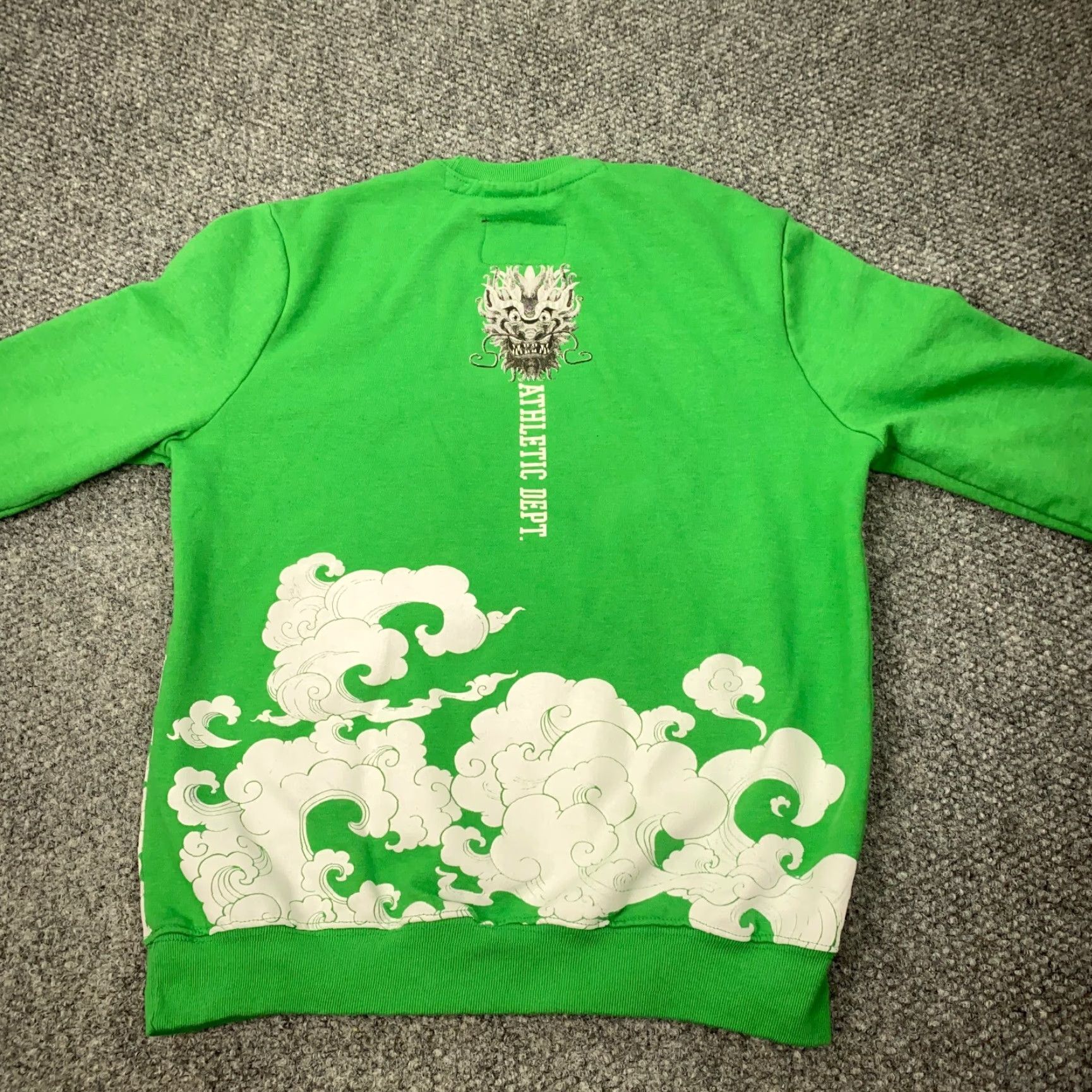 Vintage Blind Rooster Sweatshirt Mens Small Green Dragon Good Vibes Size US S / EU 44-46 / 1 - 6 Thumbnail