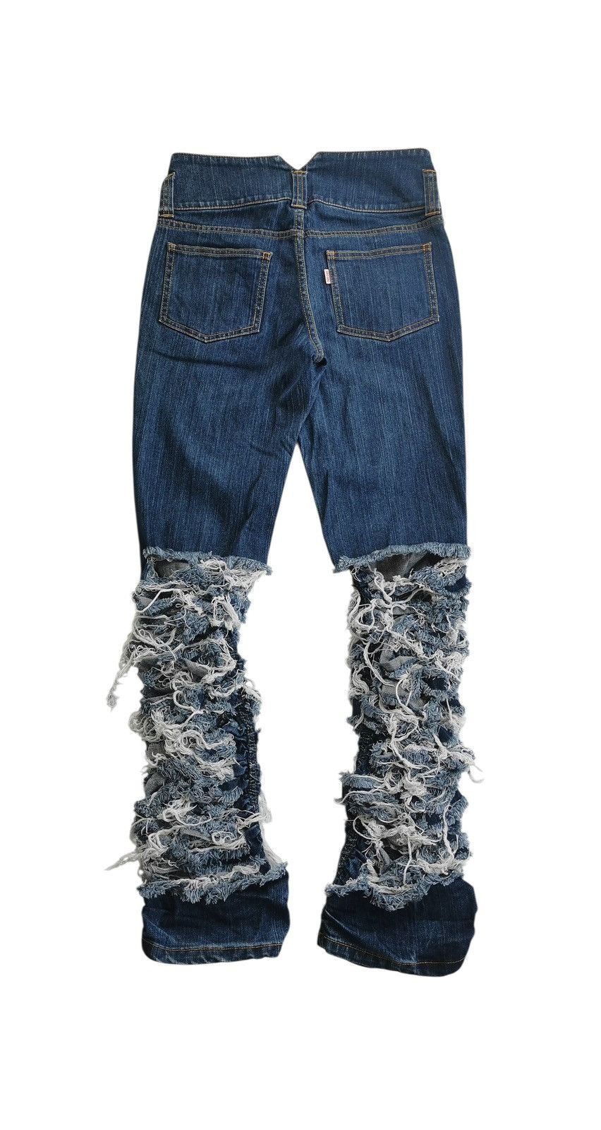 Ne-Net Né-net Frayed Damage Flared,Bootcut Punk Jeans Size 28" / US 6 / IT 42 - 5 Thumbnail