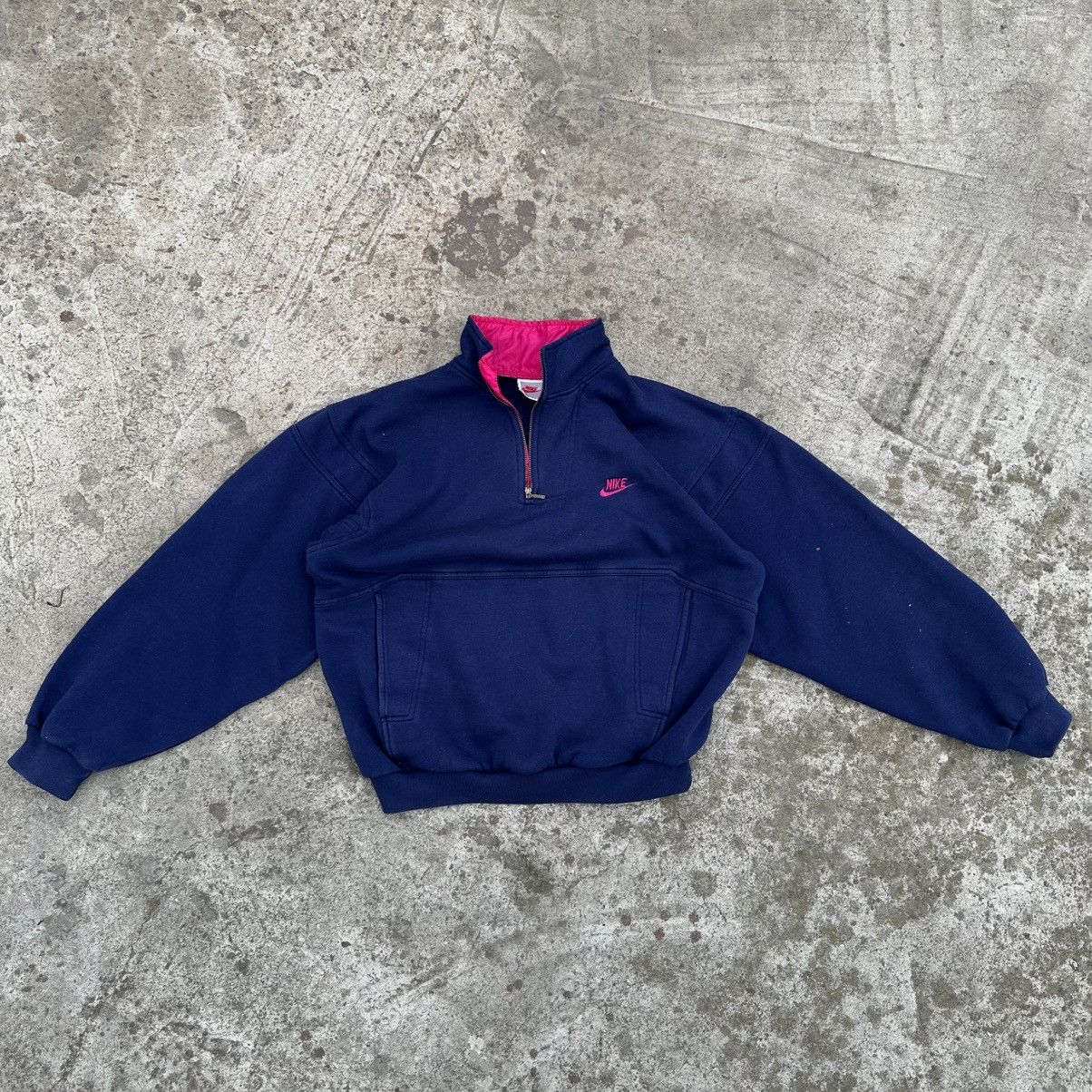 Vintage Vintage Nike Zip 1/4 Sweater 90s Sweatshirt Size US S / EU 44-46 / 1 - 2 Thumbnail