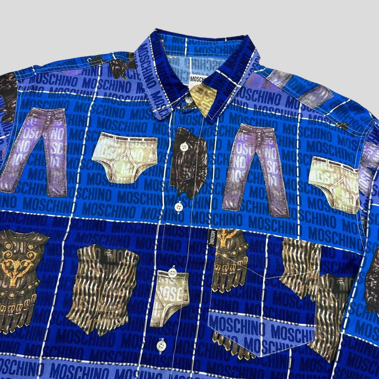 Moschino Moschino Jeans 1996 Clothes Print Shirt - L Size US L / EU 52-54 / 3 - 2 Thumbnail