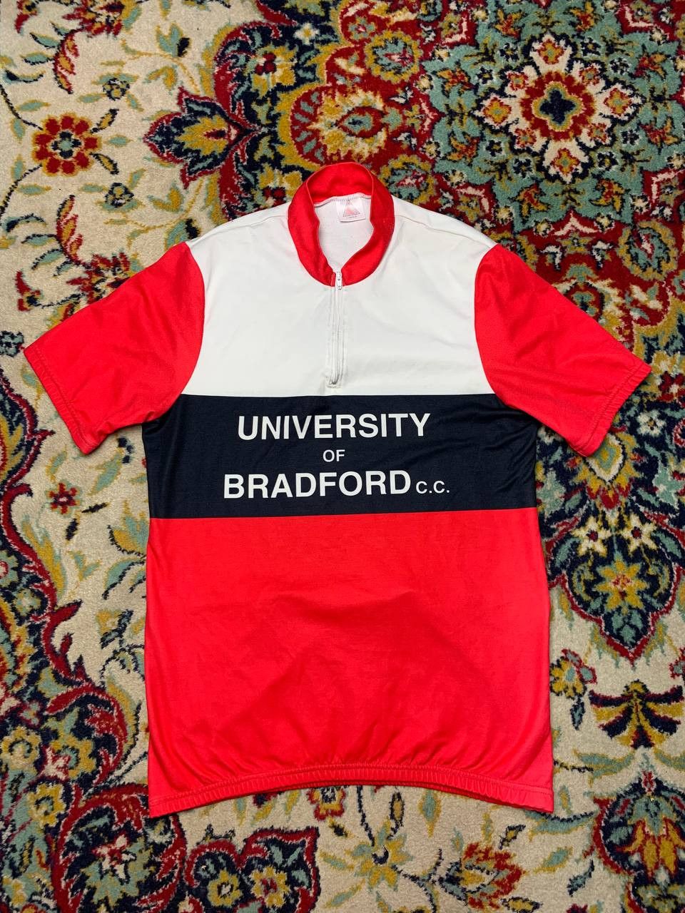 Vintage Vintage Lusso Cycling Jersey University of Bradford Size US L / EU 52-54 / 3 - 1 Thumbnail
