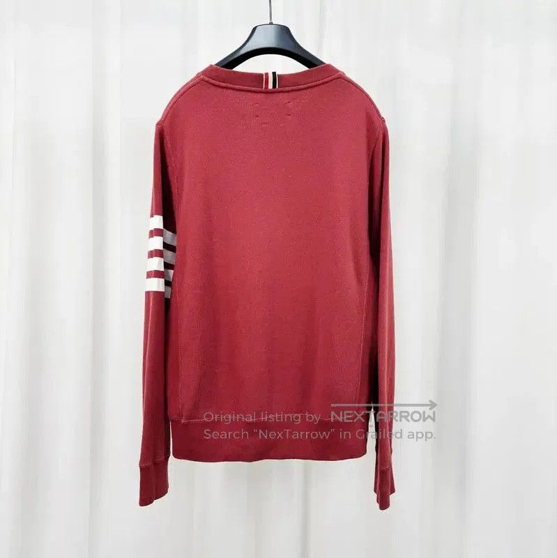 Thom Browne Thom Browne Burgundy Logo Long Sleeve Sweatshirt . Size US S / EU 44-46 / 1 - 2 Thumbnail