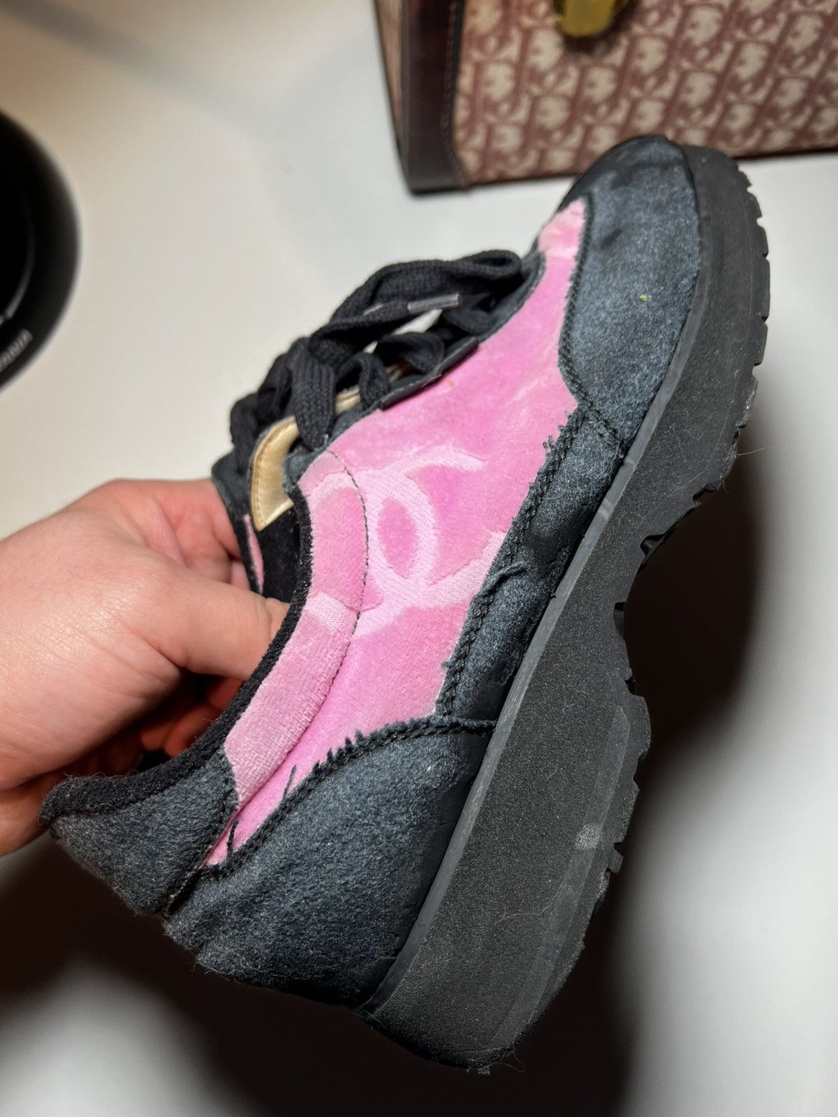 Chanel Chanel Velour Runway Shoes 1997 Size US 9 / IT 39 - 2 Thumbnail