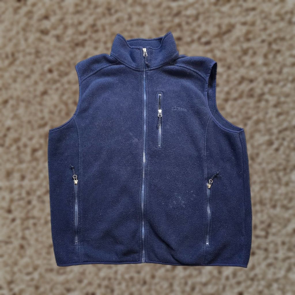 Vintage LL Bean Vest Mens XL Blue Full Zip Fleece Polartec Outdoors Hiking Casual Size US XL / EU 56 / 4 - 1 Thumbnail