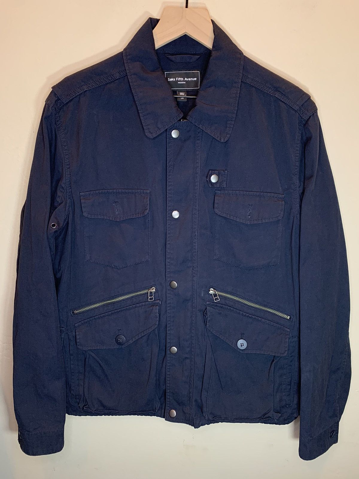 Saks Fifth Avenue RARE* Saks Fifth Avenue Cargo Multi Pocket Zip Button Jacket Size US L / EU 52-54 / 3 - 1 Thumbnail