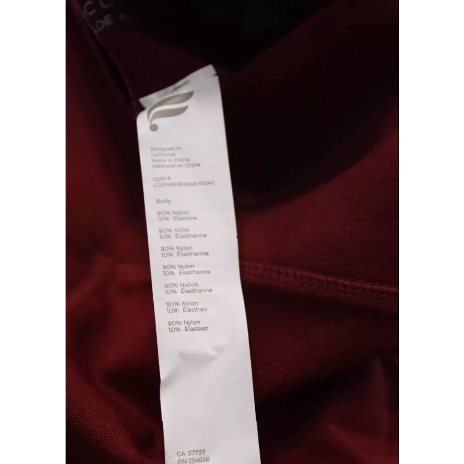 Fabletics NEW NWT Fabletics Wine Red High Sculptured Knit Yoga Leggings Size M Women Color Red Shoes? (Oops) Size 32" / US 10 / IT 46 - 4 Thumbnail