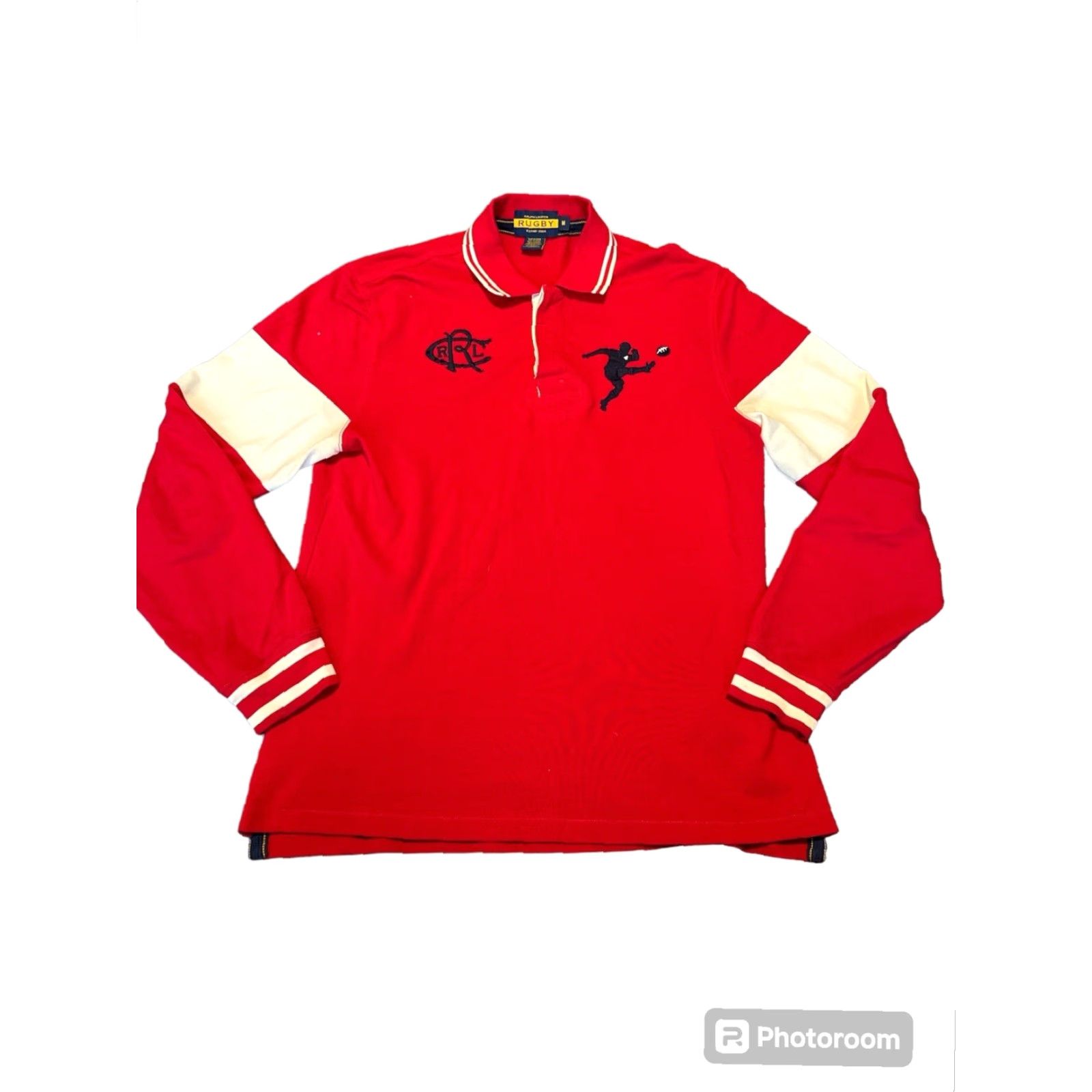 Ralph Lauren VINTAGE Ralph Lauren Rugby Shirt Mens XL Red Long Sleeve Embroidered Collared Button-Up Classic 90s Size US XL / EU 56 / 4 - 2 Thumbnail