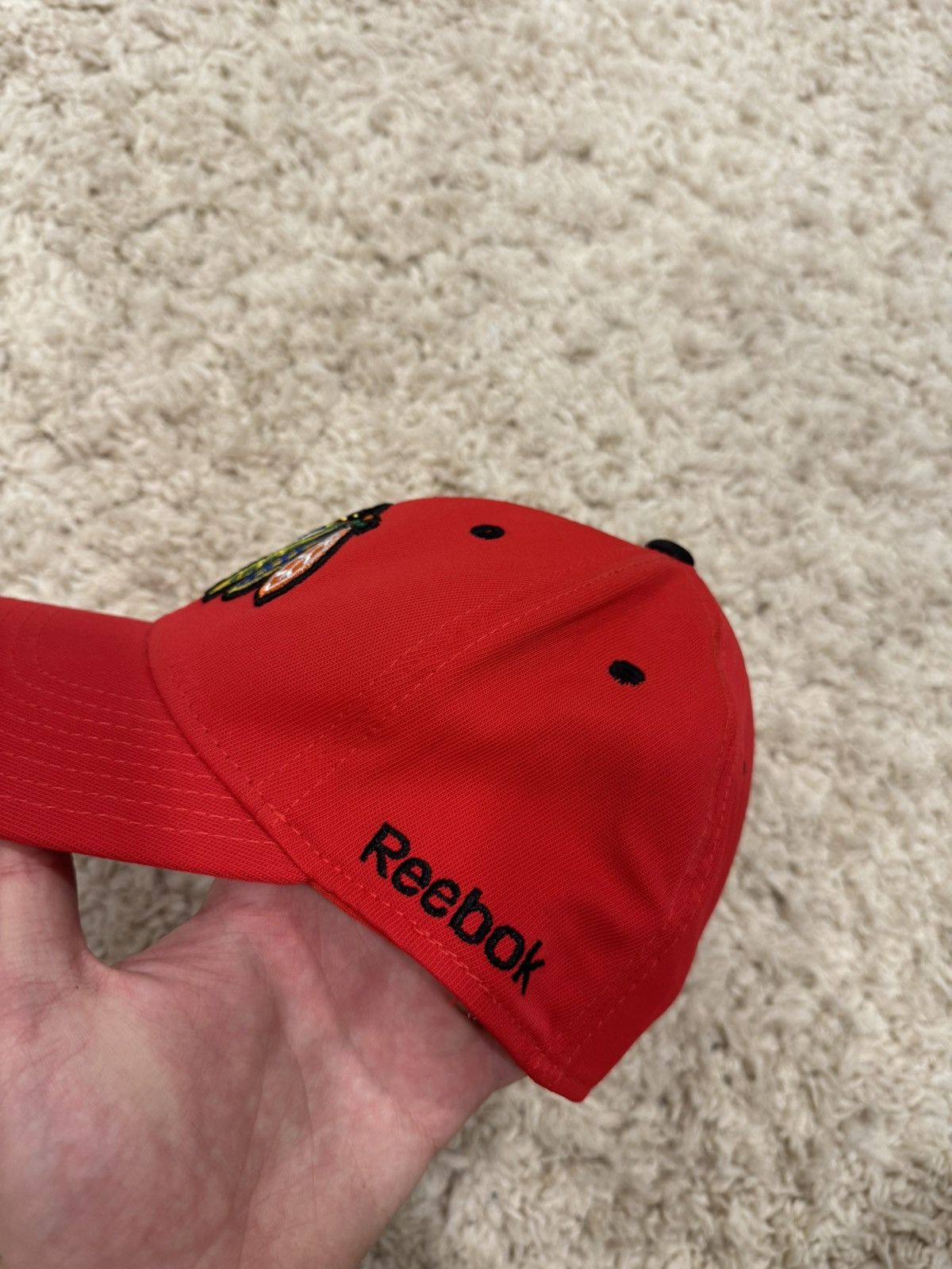 Reebok Vintage Reebok NHL Chicago Blackhawks Cap Red Size ONE SIZE - 4 Thumbnail