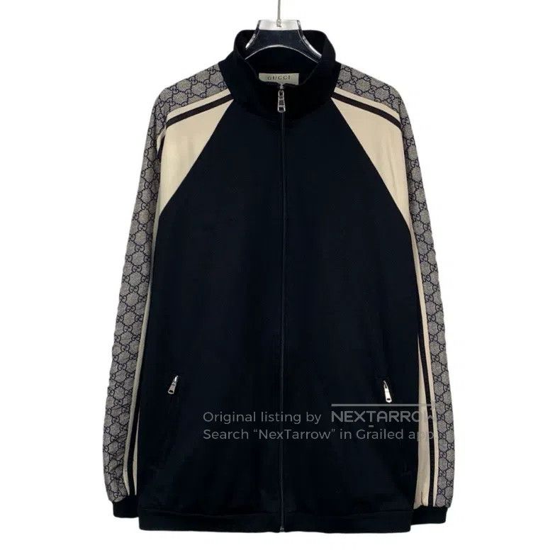 Gucci Gucci Black side logo jacquard stand-up collar zipper long Size US M / EU 48-50 / 2 - 1 Thumbnail