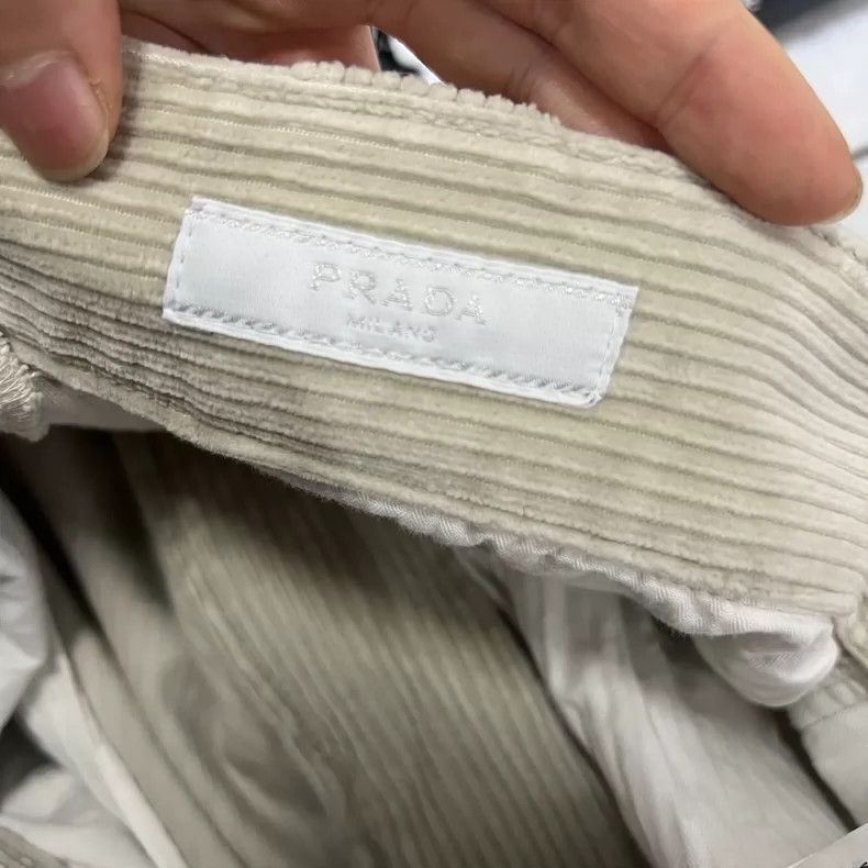 Prada Prada Size L Corduroy triangle standard workwear pants 250 Size US 28 / EU 44 - 3 Thumbnail