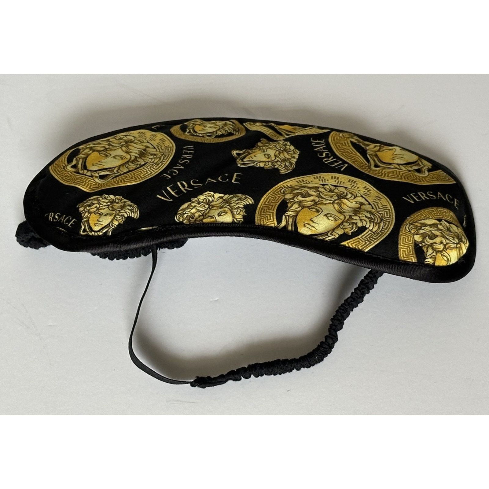Versace Versace Black Gold Medusa Allover Print Sleep Mask ZMAS18107 Size ONE SIZE - 7 Thumbnail