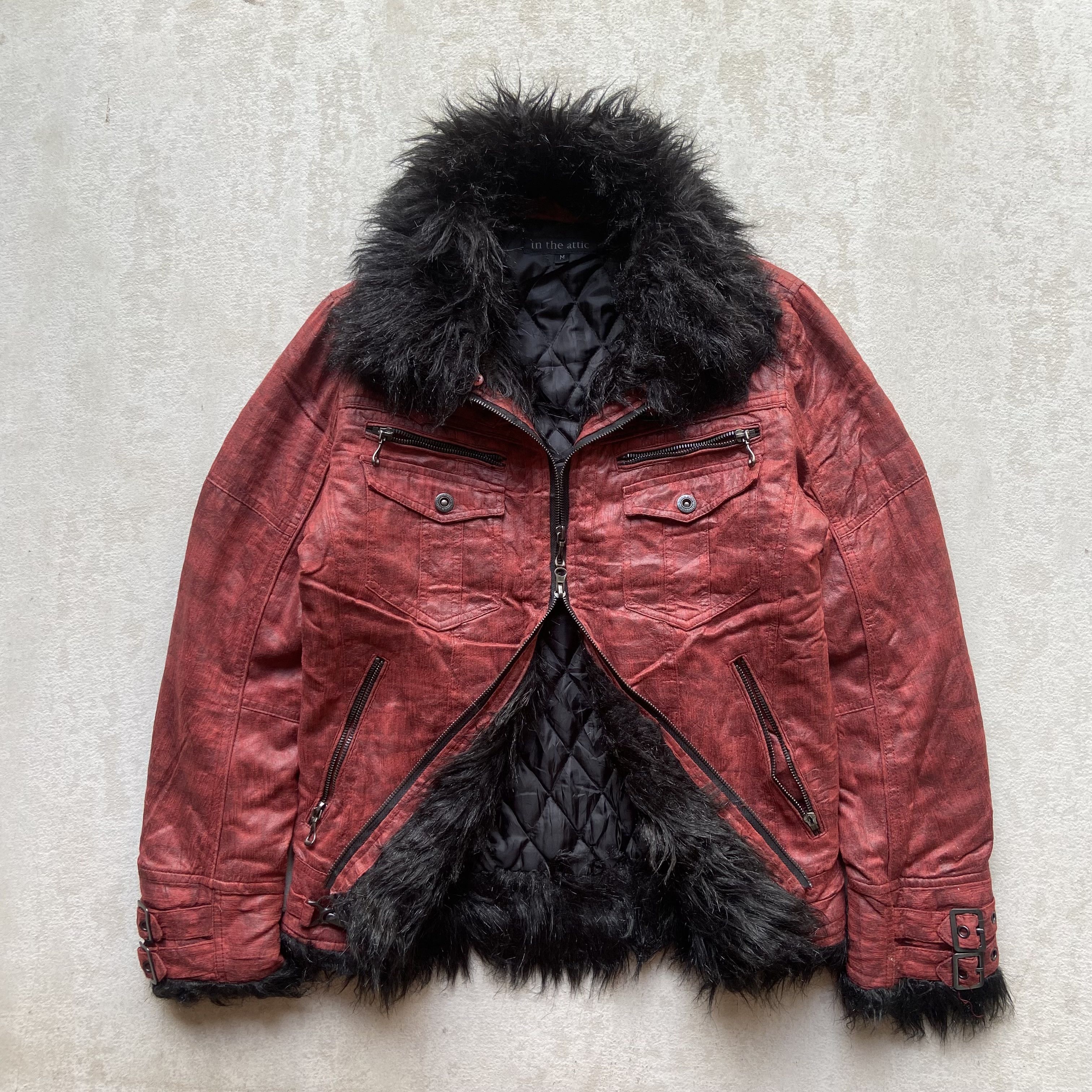 Japanese Brand Vintage Puffer Fur Ifsixwasnine LGB Bomber