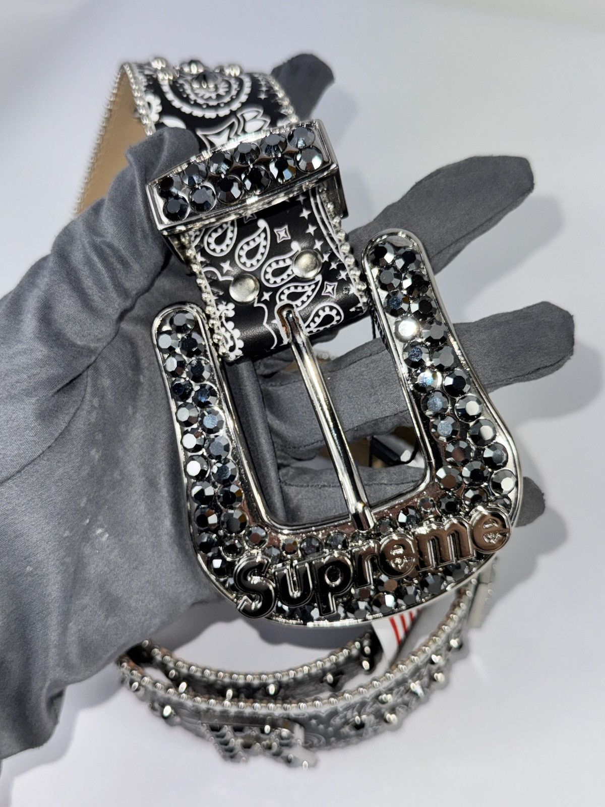 Supreme SUPREME X B.B. SIMON STUDDED CRYSTAL BELT Size ONE SIZE - 4 Thumbnail